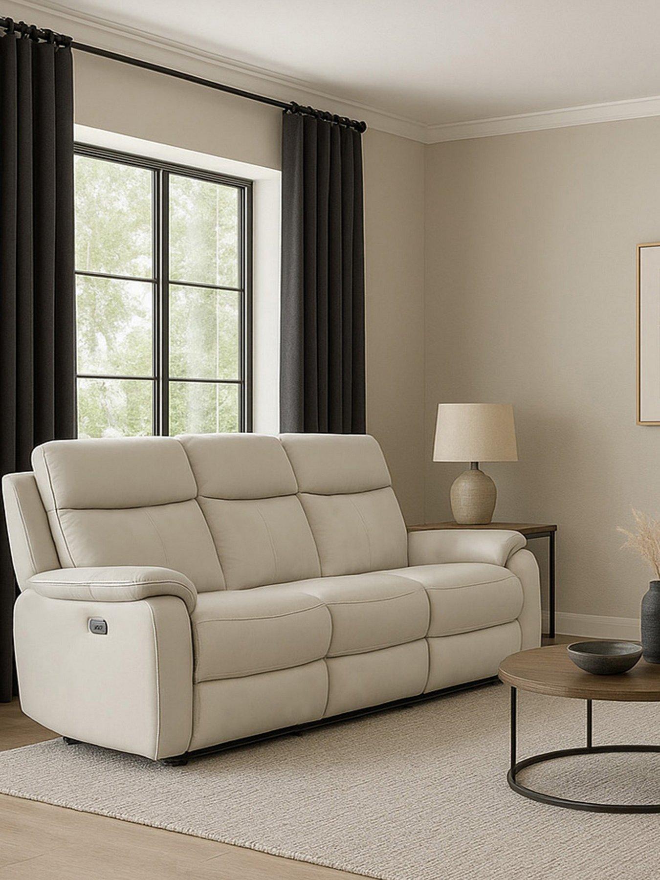 Aspire Kingsmere Leather Power Recliner - 3 Seater