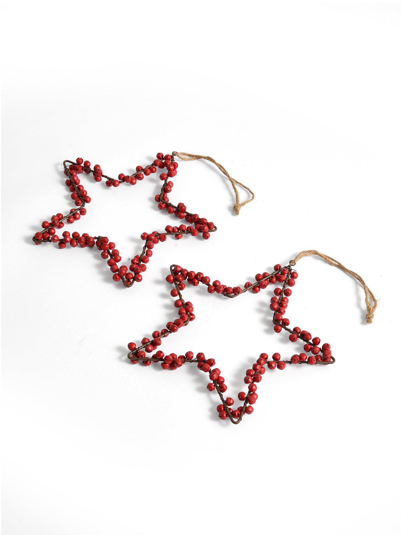 Image 2 of 3 of Heaven Sends Star Shaped Hanging Bell Decoration Set of 2