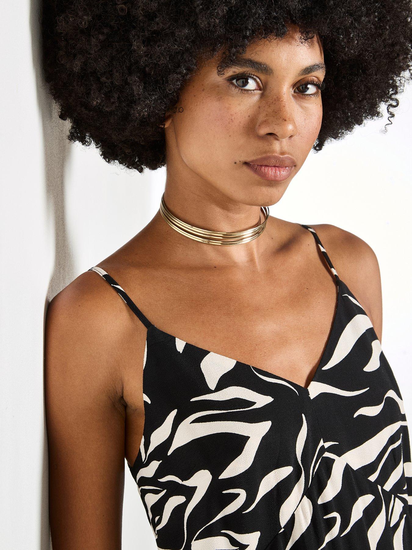 Image 4 of 5 of Apricot Trapse Animal Print Cami Dress