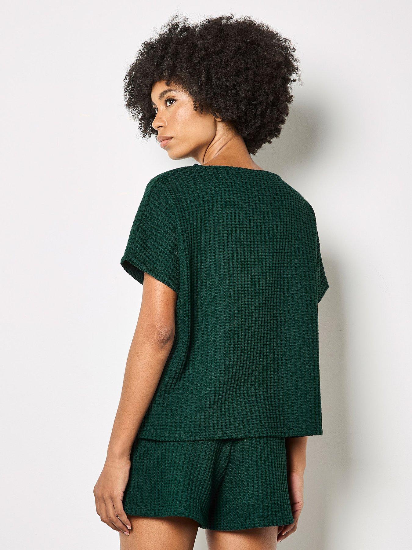 Image 2 of 5 of Apricot Dry Waffle Body Grown On Sleeve Tee
