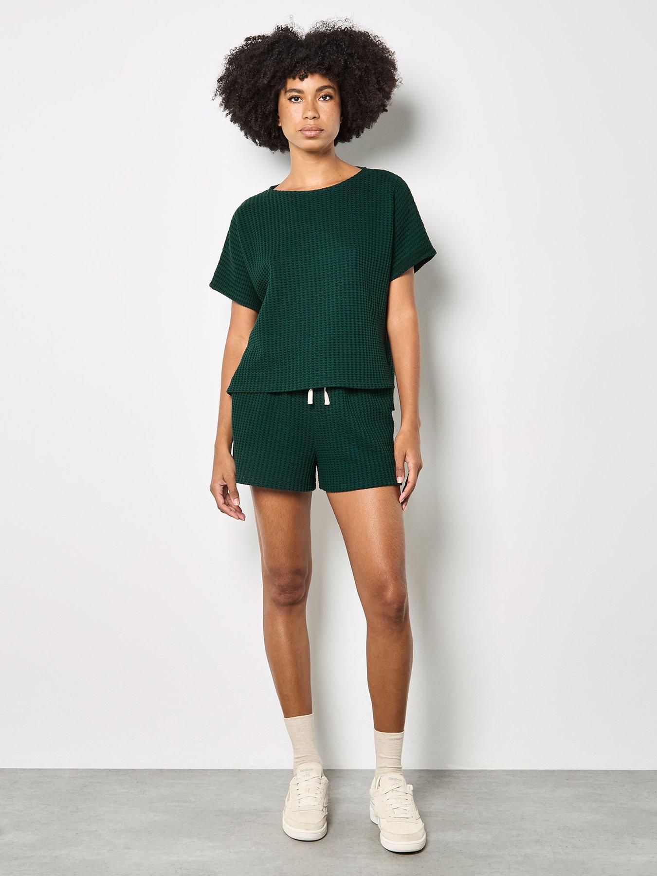 Image 3 of 5 of Apricot Dry Waffle Body Grown On Sleeve Tee