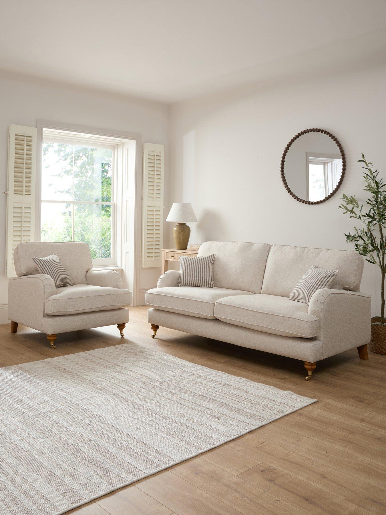 The Very Collection Bay Plain 3 Seater Sofa + Armchair (Buy  &  SAVE!)
