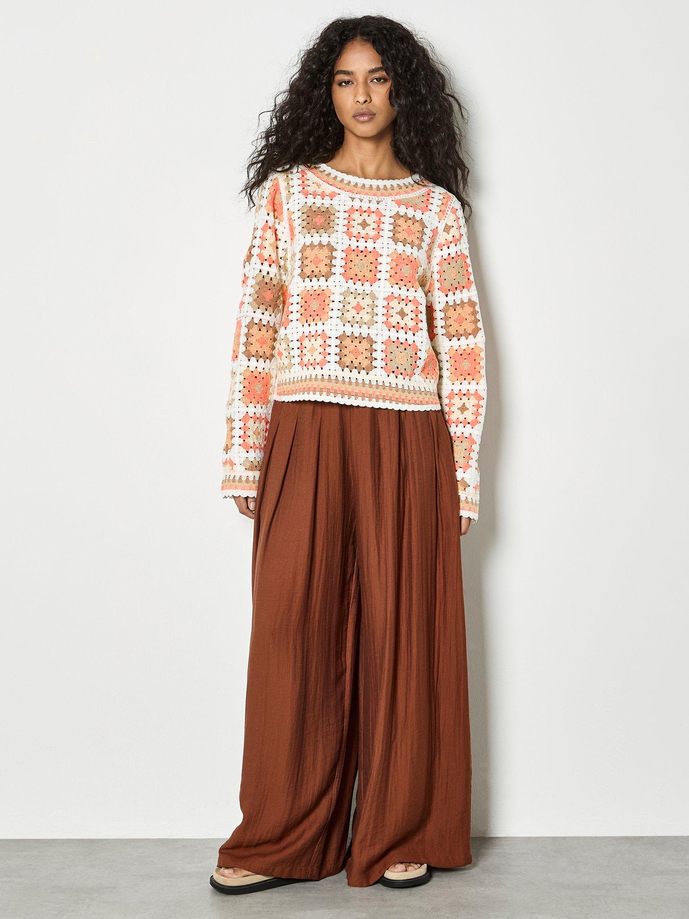 Image 3 of 4 of Apricot Apricot Crochet Squares Jumper