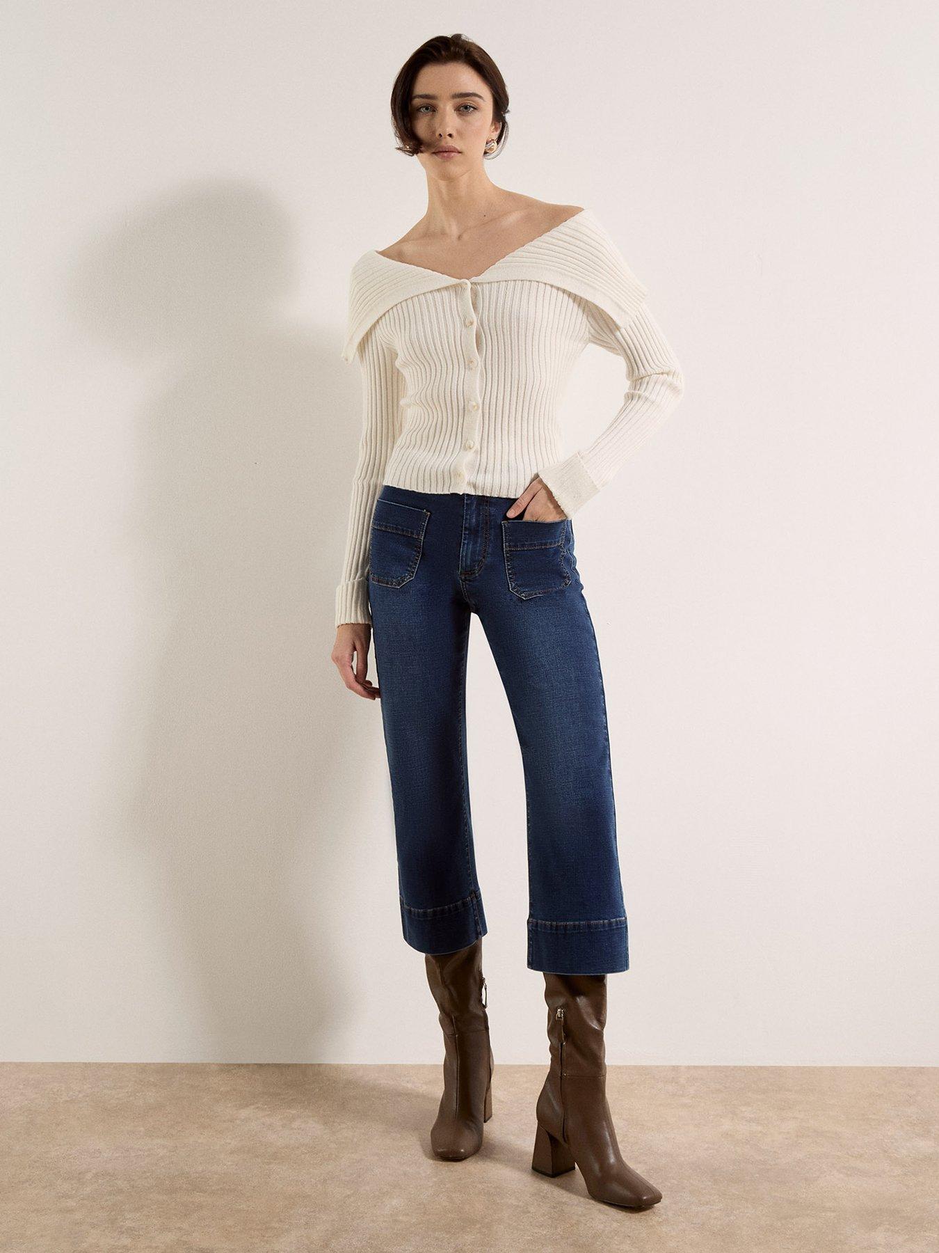 Image 7 of 7 of Apricot Apricot Ani Cropped Pocket Front Jean