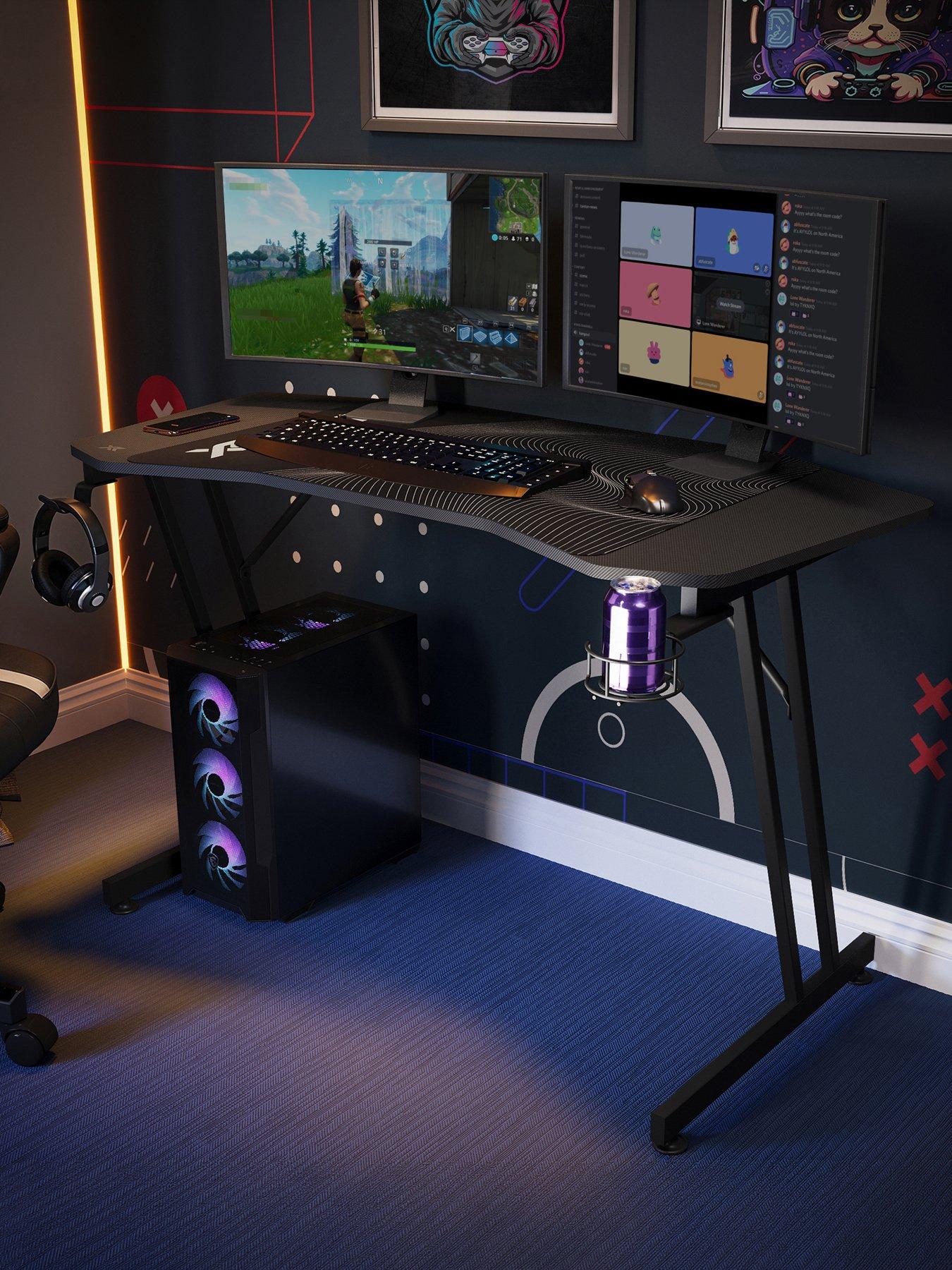 X Rocker Panther Evo 120cm Gaming Desk with Mousepad