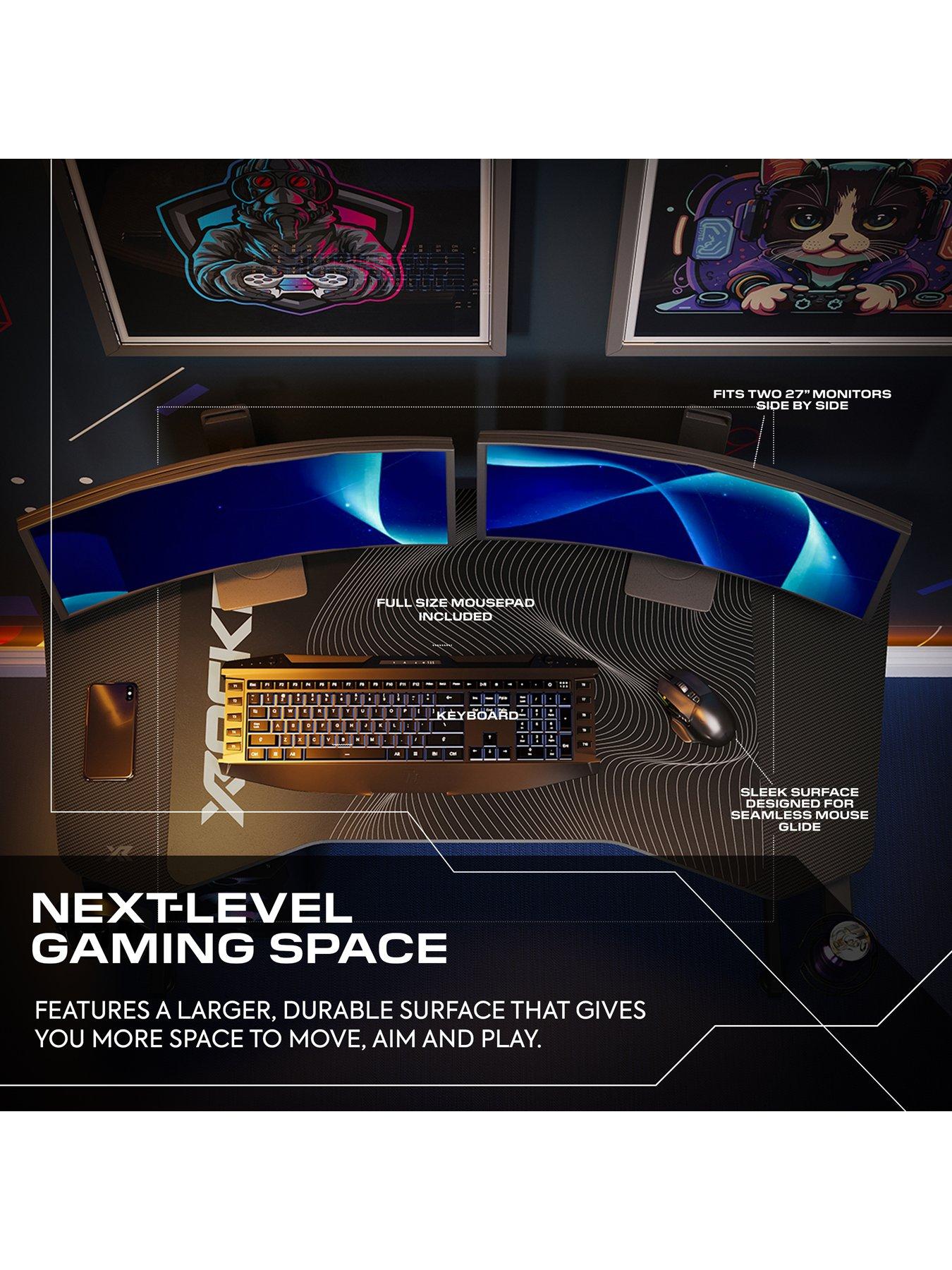 X Rocker Panther Evo 120cm Gaming Desk with Mousepad | Very