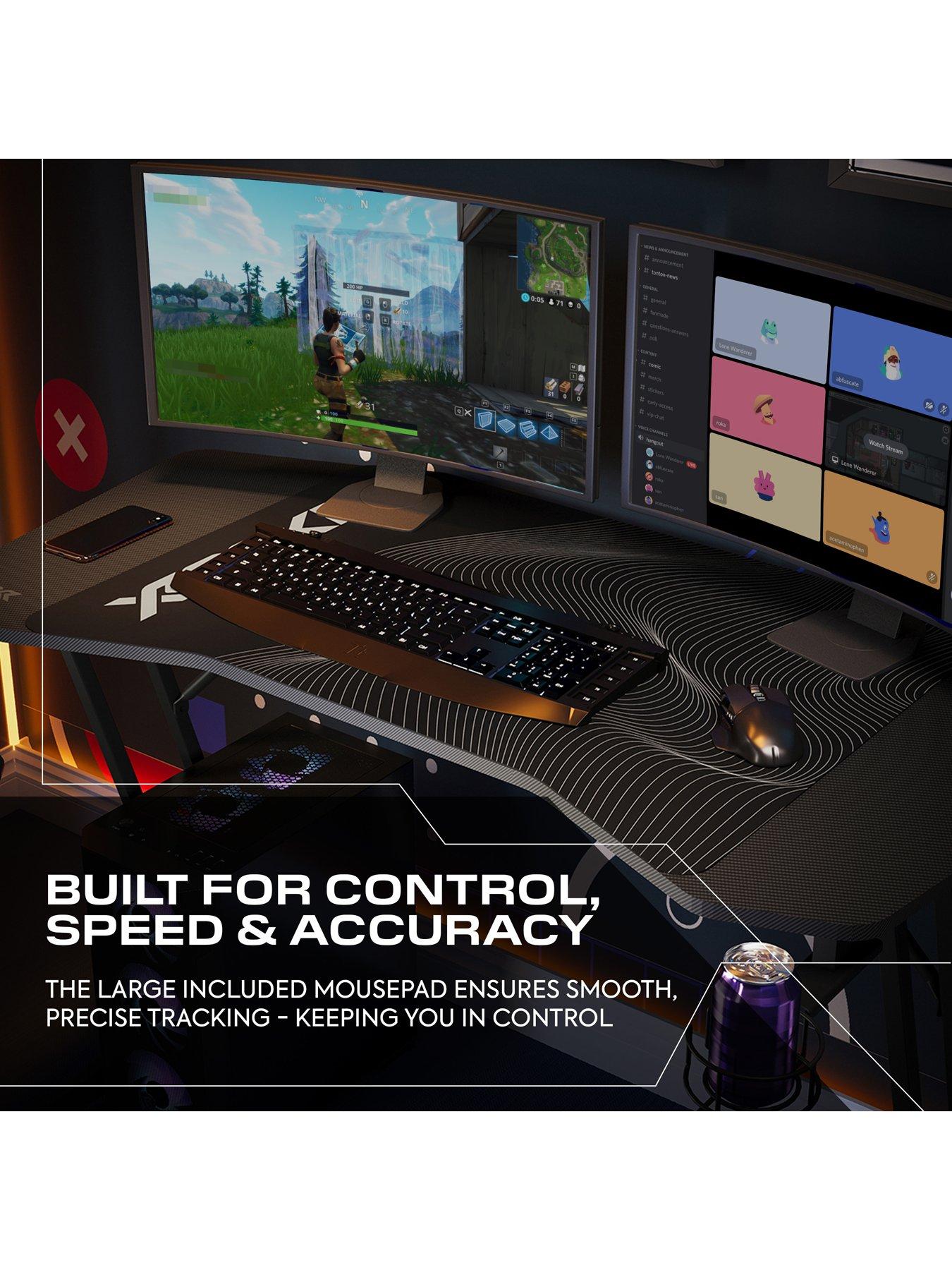 X Rocker Panther Evo 120cm Gaming Desk with Mousepad | Very