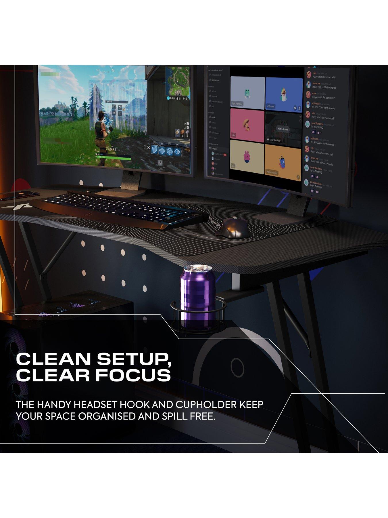 X Rocker Panther Evo 120cm Gaming Desk with Mousepad | Very
