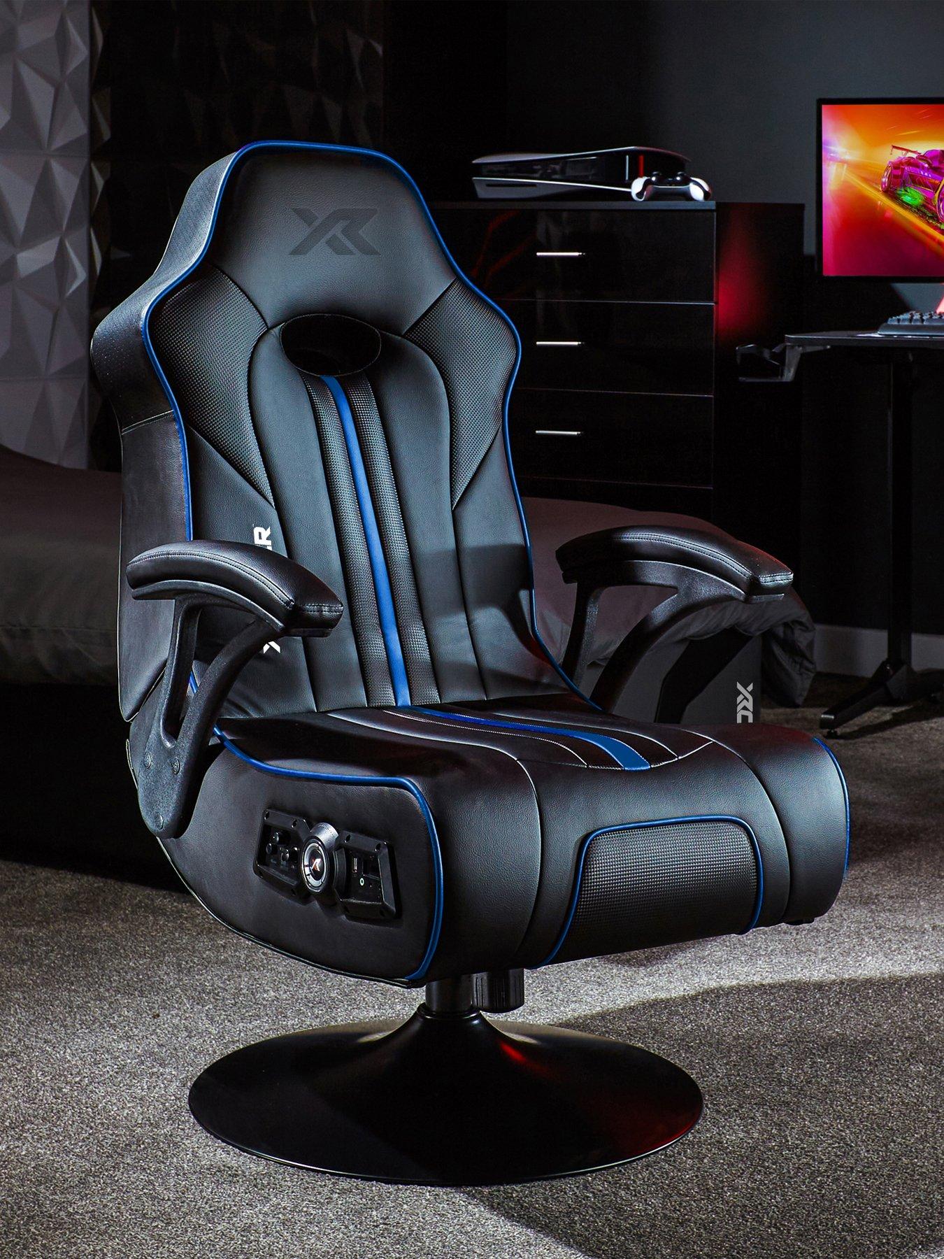 X Rocker Torque 2.1 Bluetooth Pedestal Gaming Chair - Blue | Very