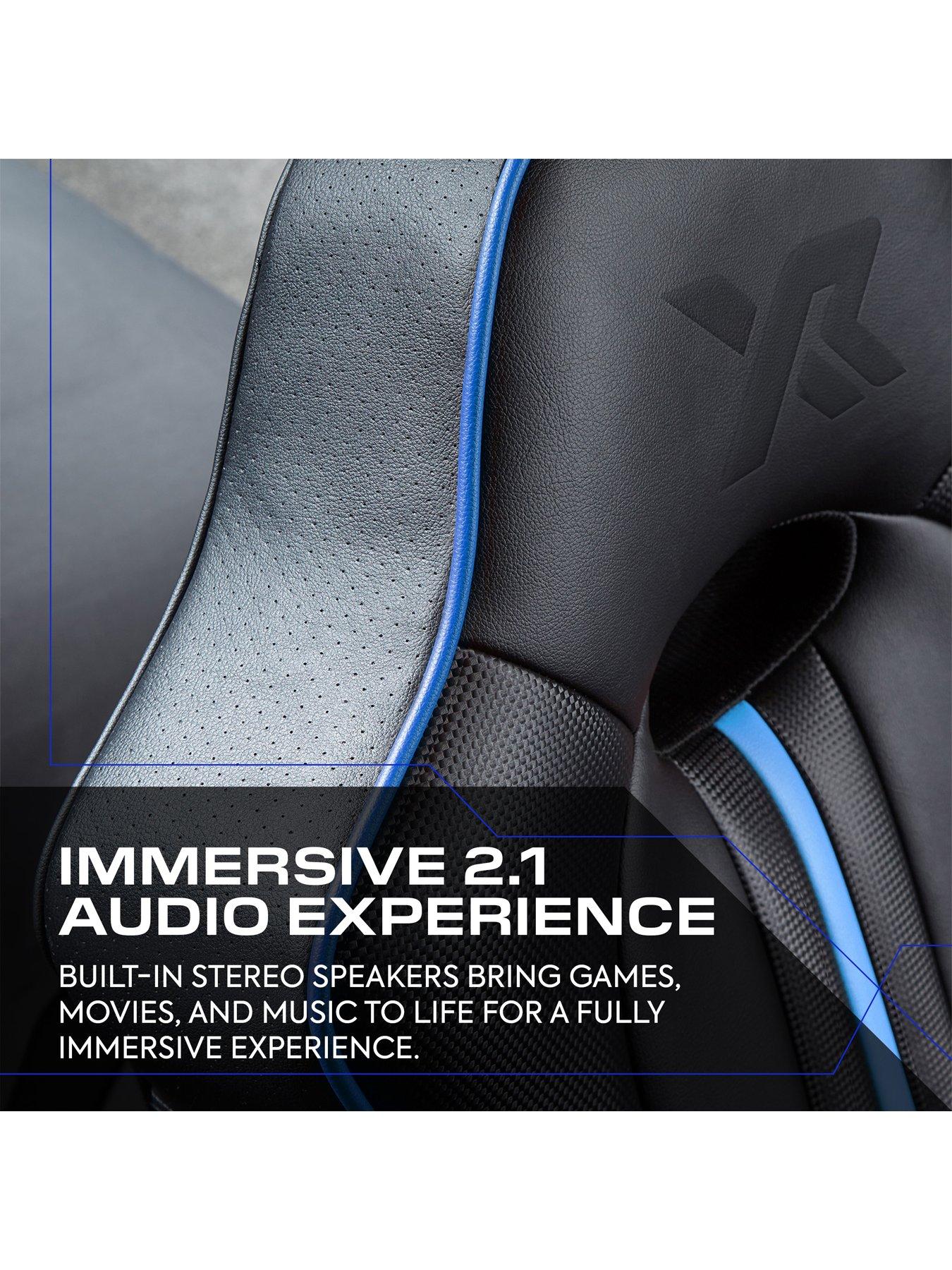 X Rocker Torque 2.1 Bluetooth Pedestal Gaming Chair - Blue | Very