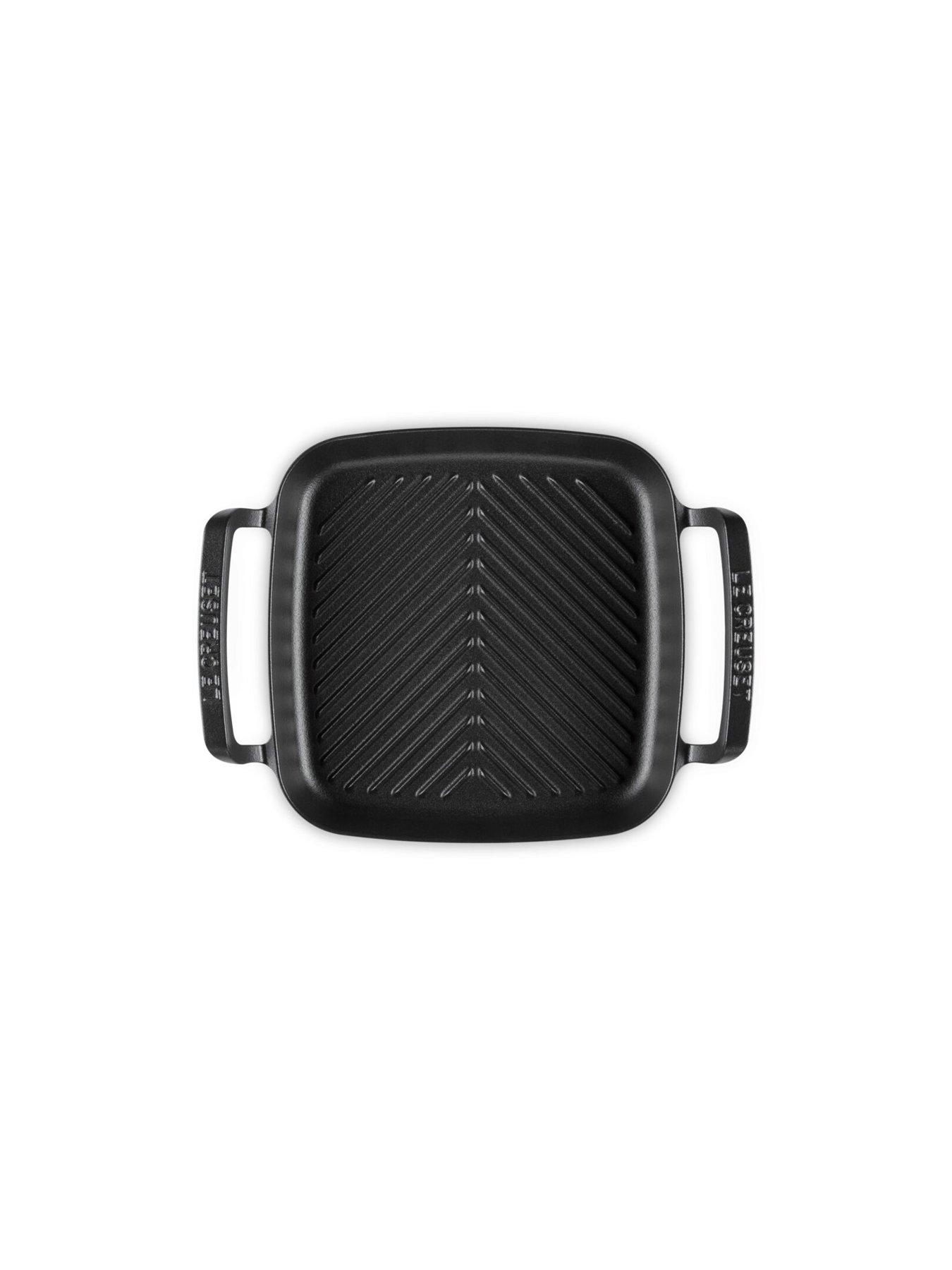 Image 3 of 6 of Le Creuset Cast Iron Bbq Square Grill 26cm Satin Black