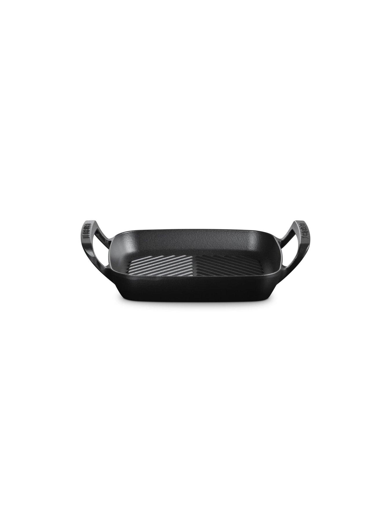 Image 6 of 6 of Le Creuset Cast Iron Bbq Square Grill 26cm Satin Black