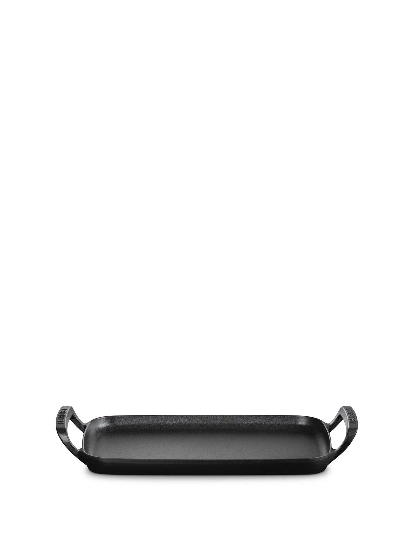 Image 2 of 6 of Le Creuset Cast Iron Bbq Rectangular Griddle 40cm Satin Black
