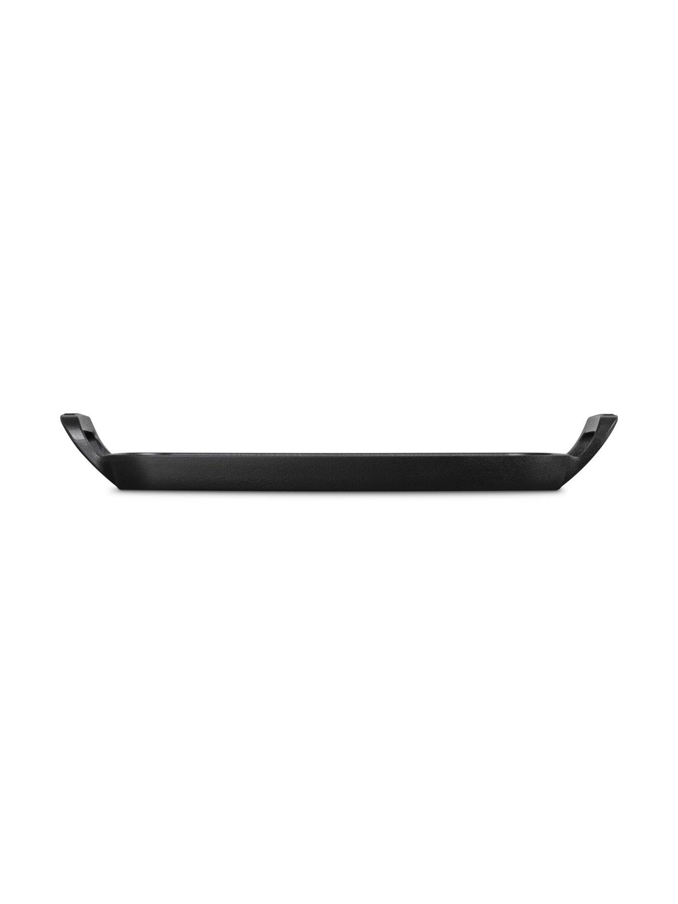 Image 4 of 6 of Le Creuset Cast Iron Bbq Rectangular Griddle 40cm Satin Black