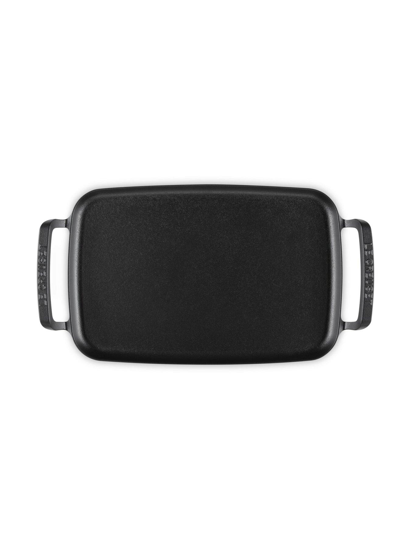 Image 5 of 6 of Le Creuset Cast Iron Bbq Rectangular Griddle 40cm Satin Black