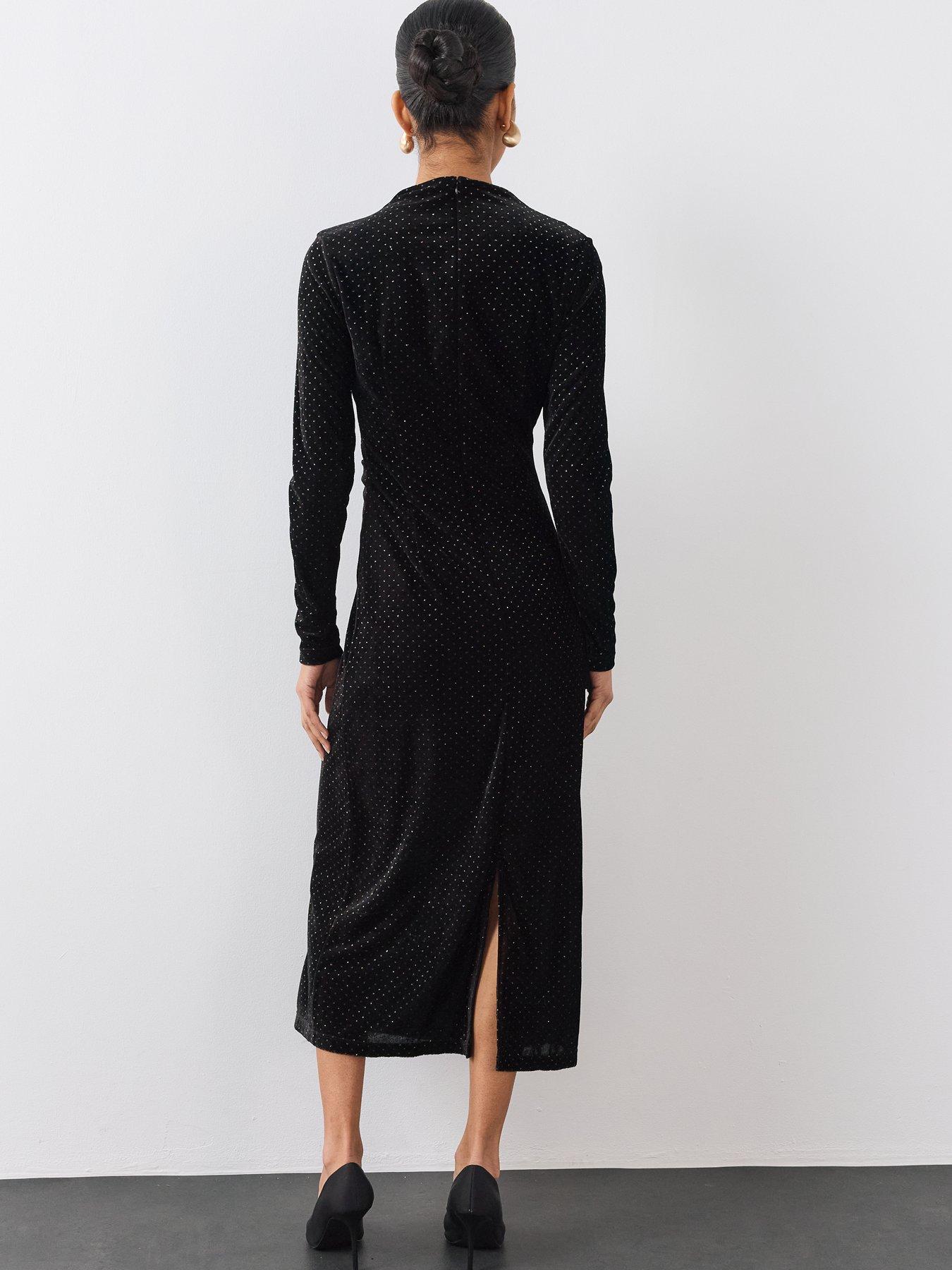 Image 2 of 7 of The Very Collection Hot Fix Twist Detail Midi Dress