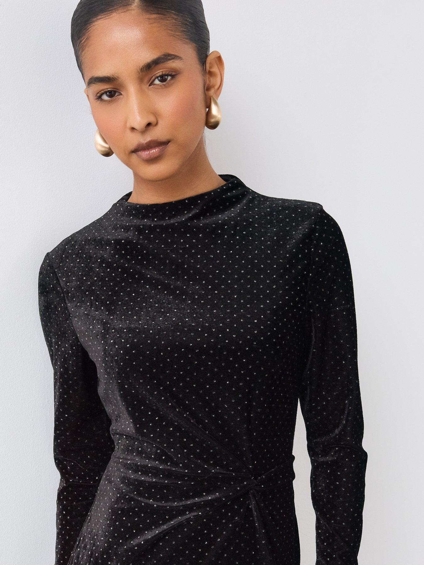Image 5 of 7 of The Very Collection Hot Fix Twist Detail Midi Dress