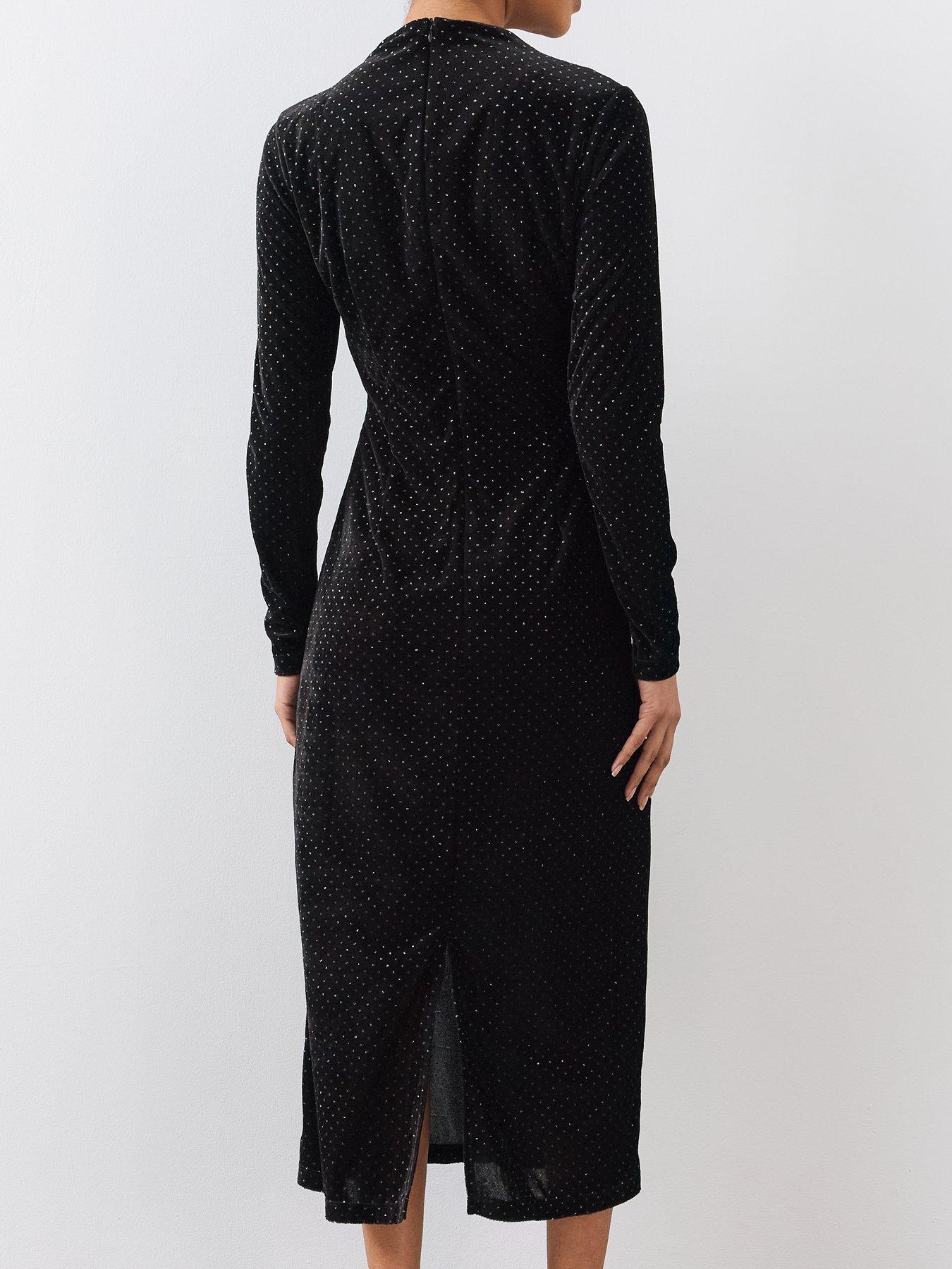 Image 6 of 7 of The Very Collection Hot Fix Twist Detail Midi Dress