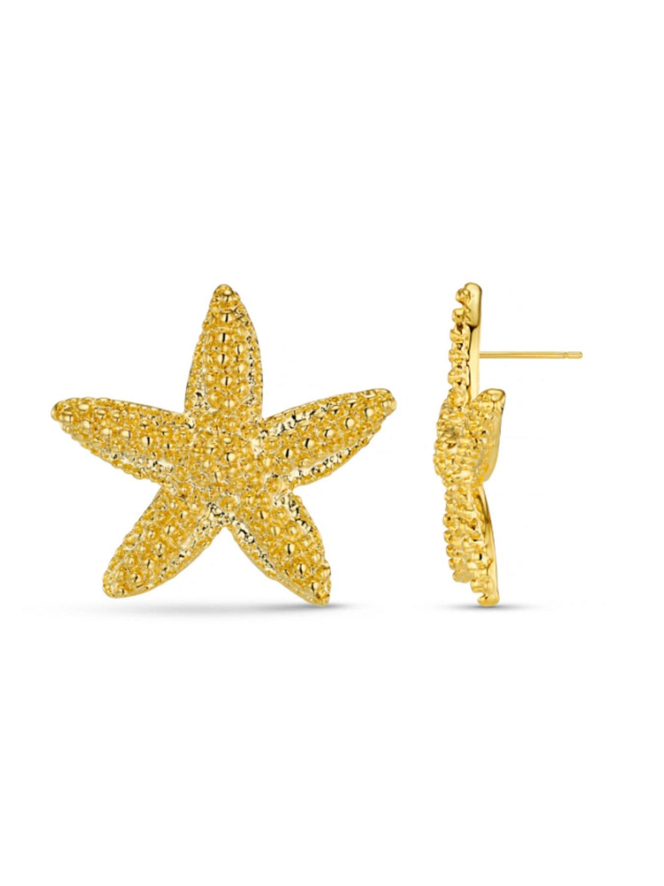 Image 2 of 3 of Orelia Statement Starfish Stud Earrings