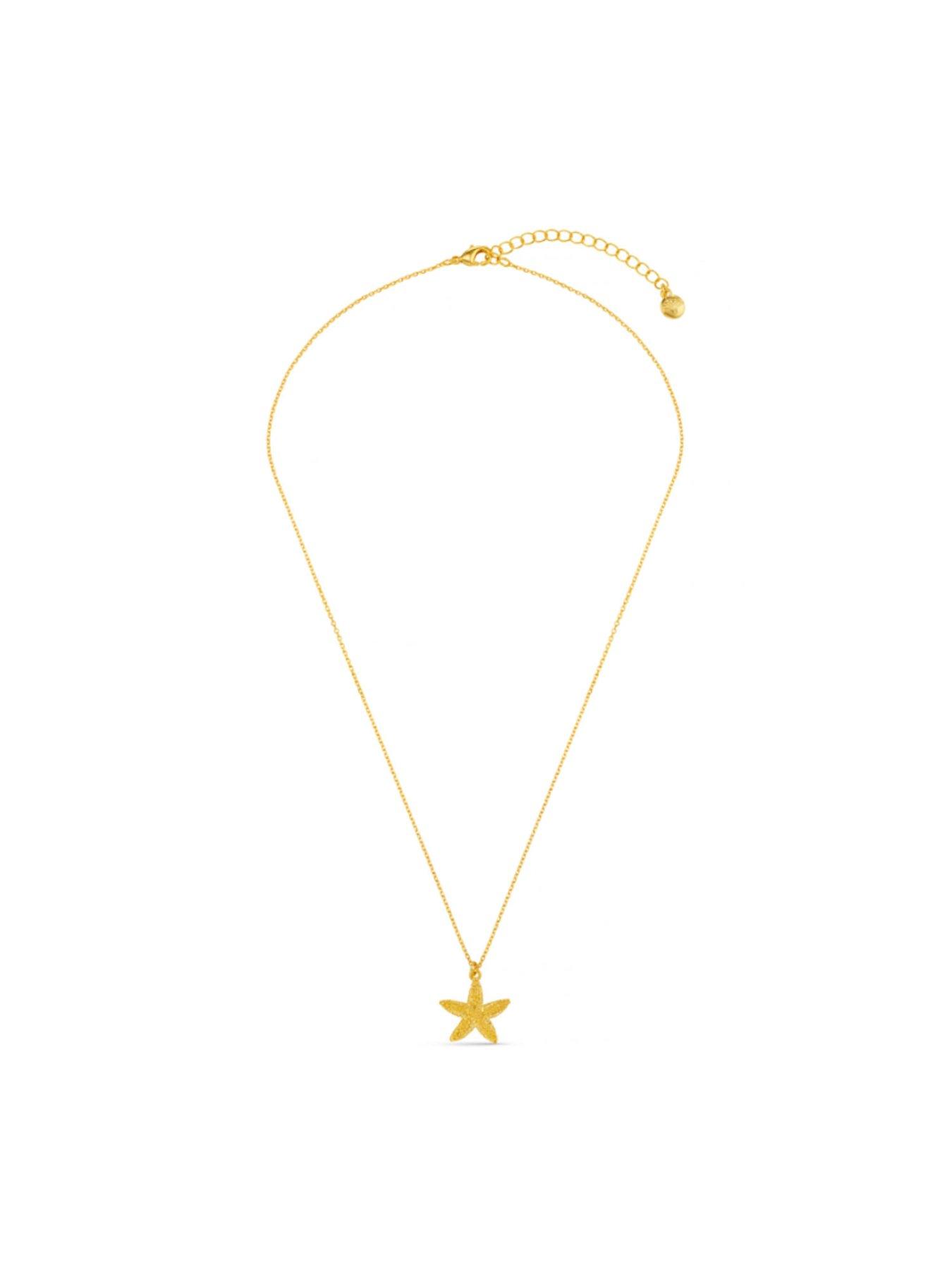 Image 2 of 4 of Orelia Textured Starfish Necklace
