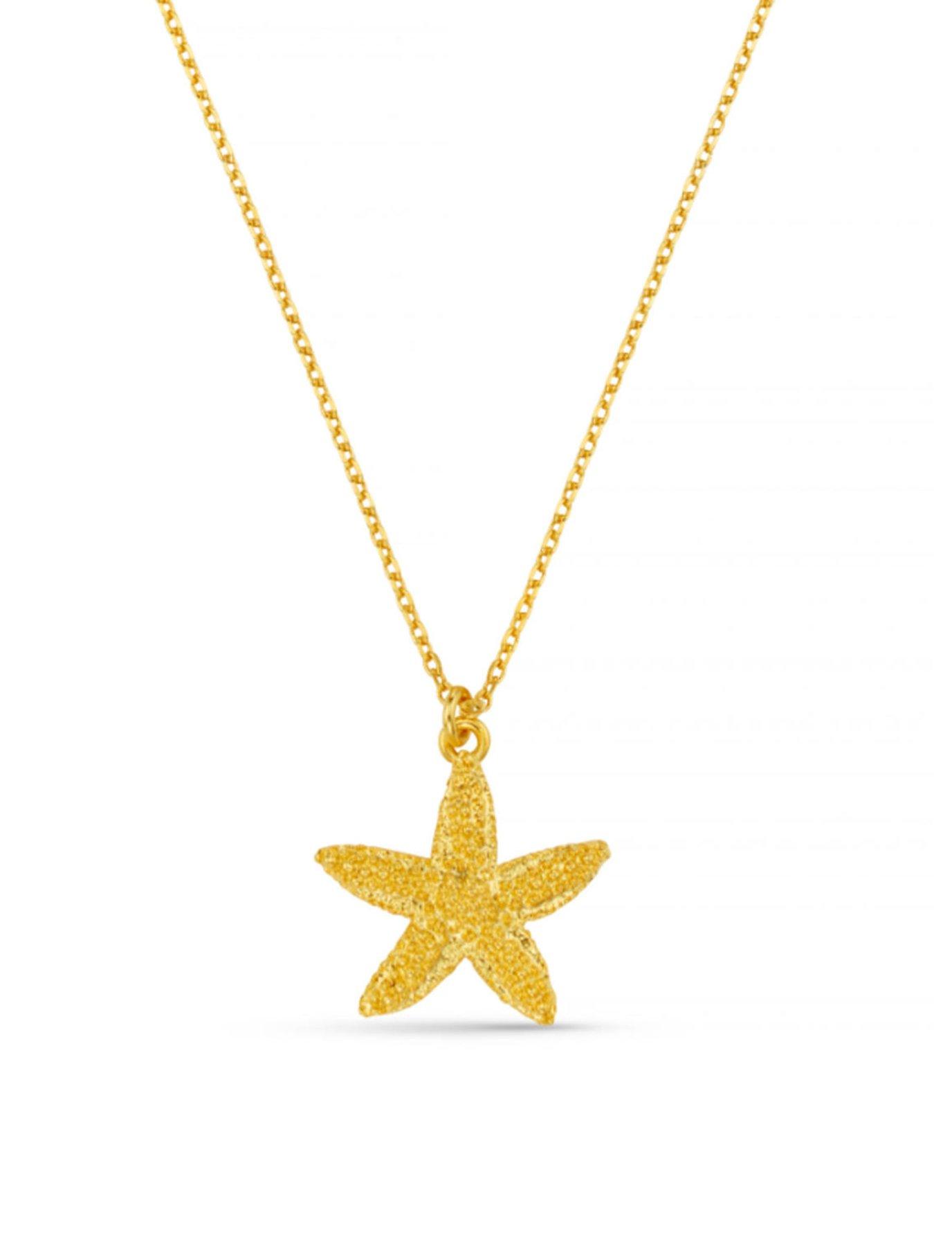 Image 3 of 4 of Orelia Textured Starfish Necklace