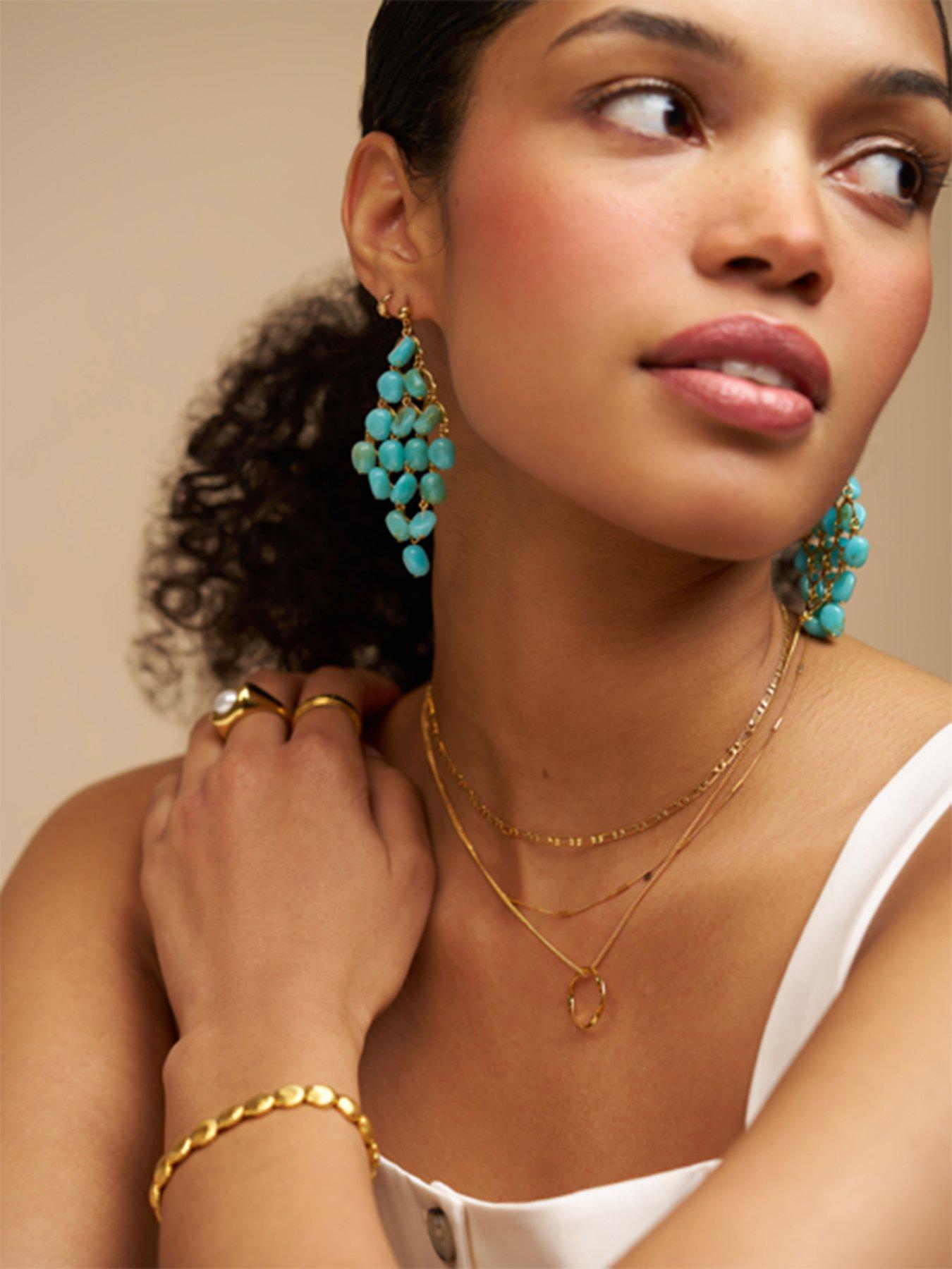 Orelia Metal Shell Stretch Bracelet