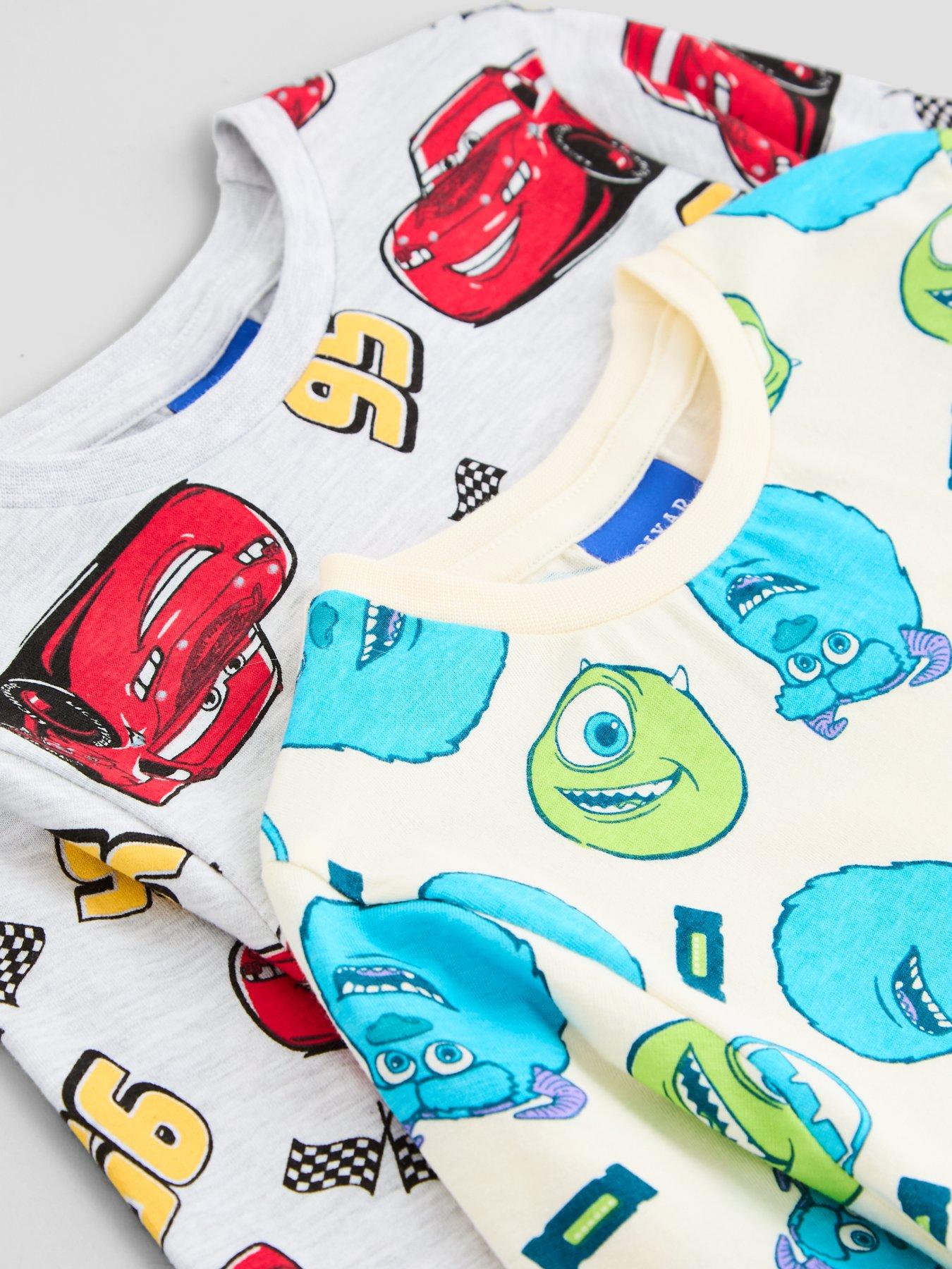 Image 4 of 5 of The Very Collection Boys Disney Pixar 2 Pack Character Print Pyjamas - Grey