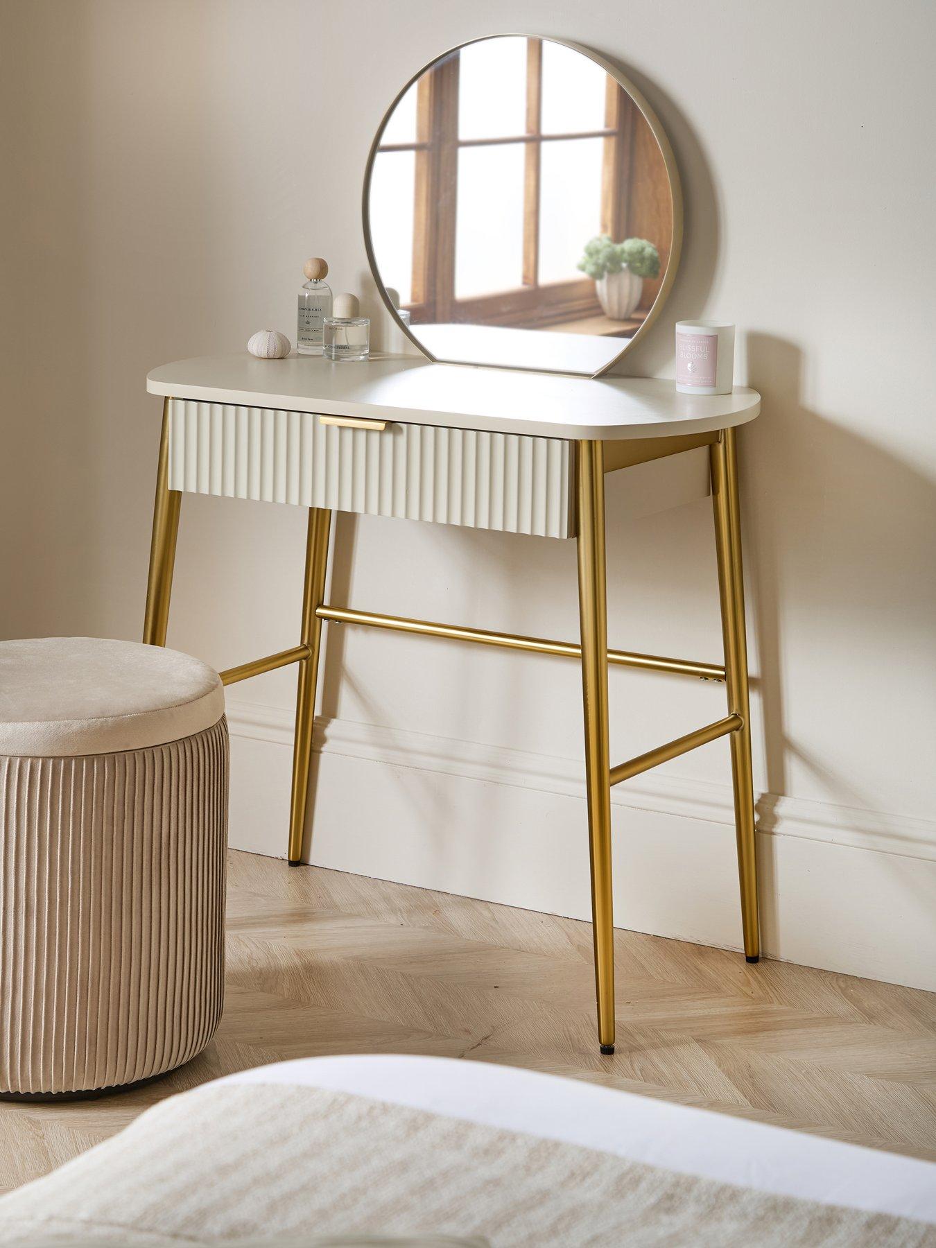 Image 1 of 7 of The Very Collection Cora Compact Dressing Table & Mirror