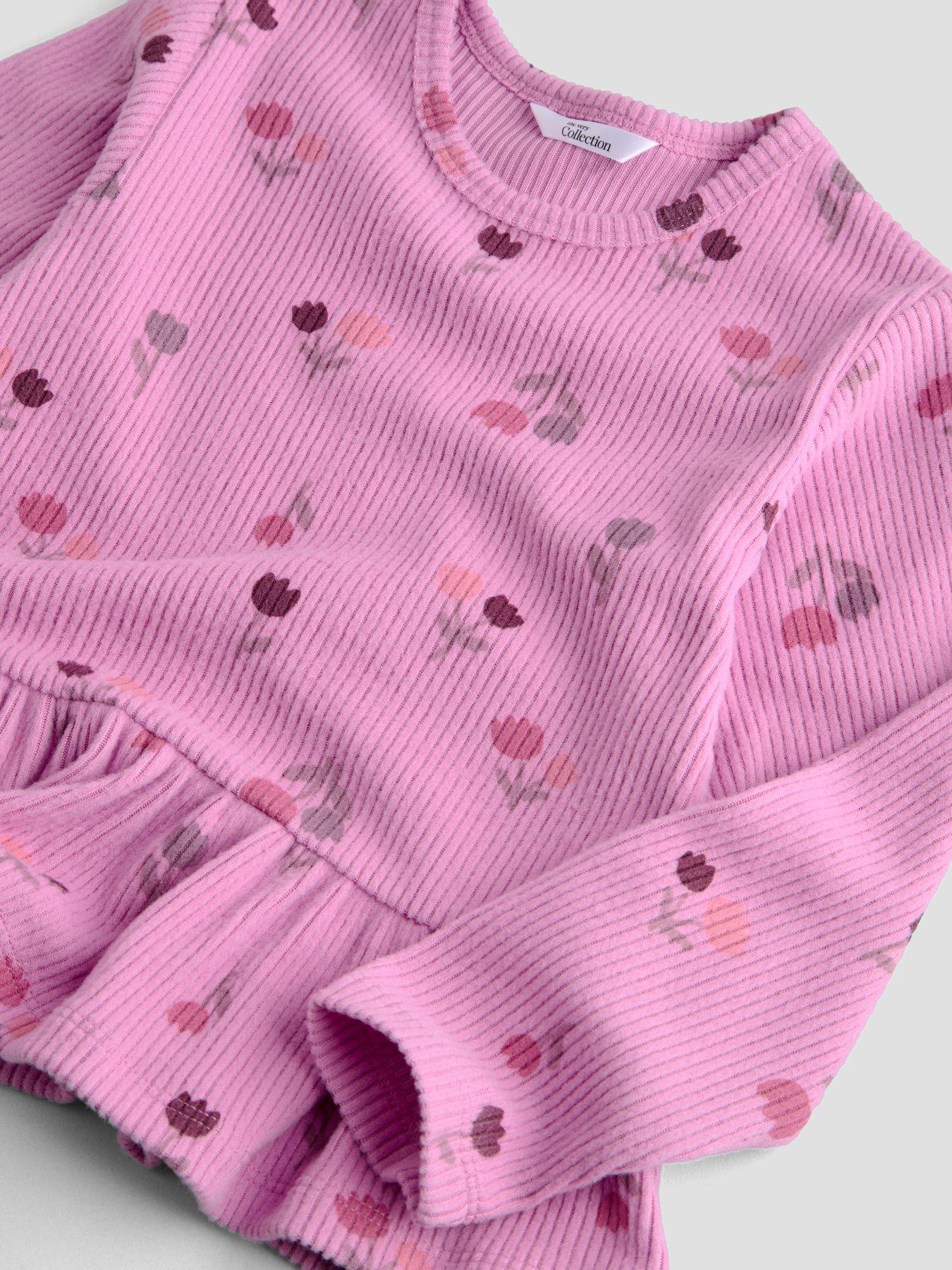 Image 3 of 5 of The Very Collection Girls Soft Touch Floral Peplum Outfit (9 months - 7 years)