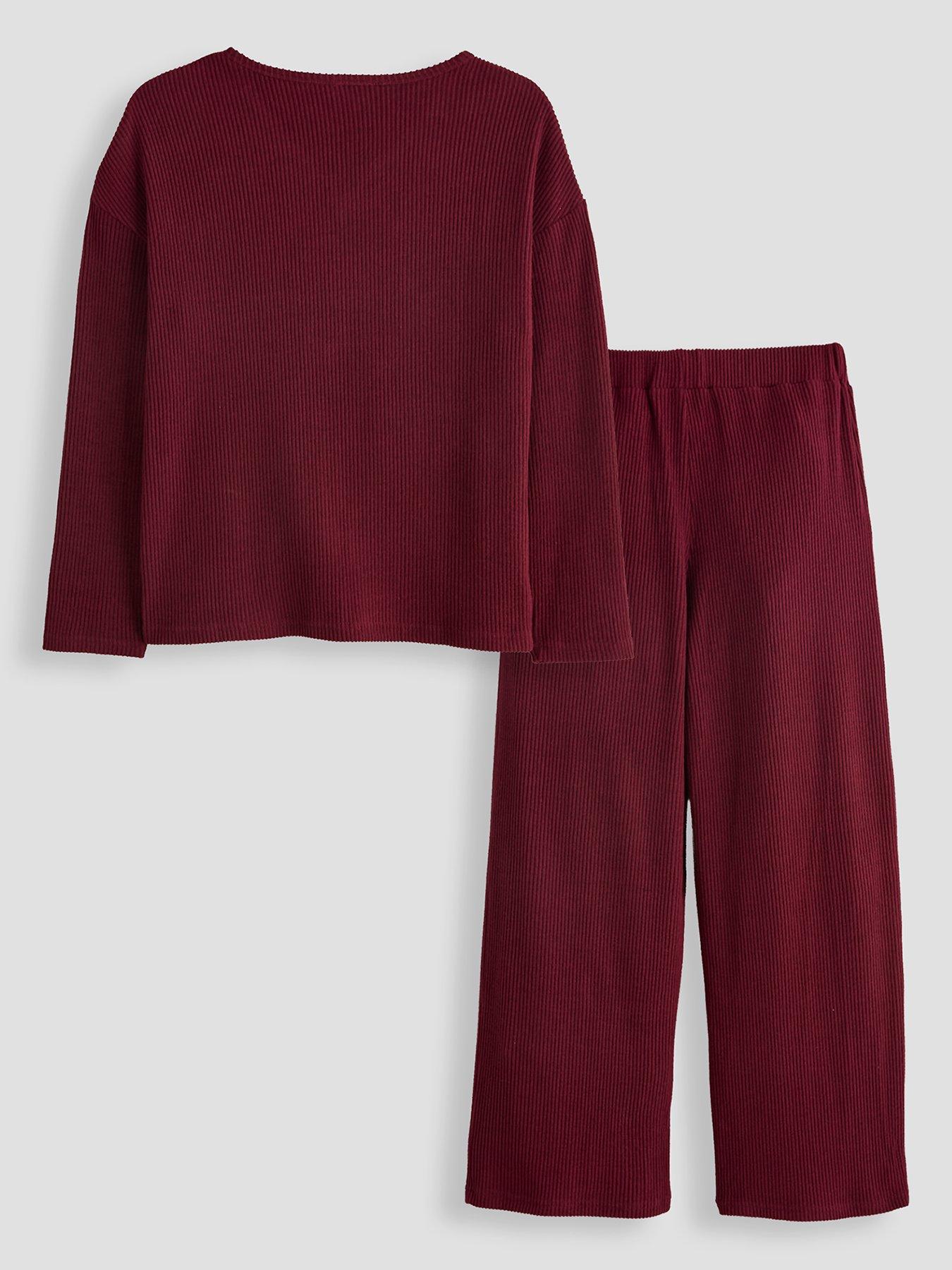 Image 2 of 5 of The Very Collection Girls Soft Touch Bow Front Wide Leg Co-ord Set - Red