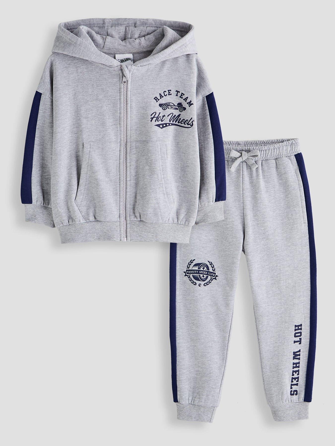 Image 2 of 5 of The Very Collection Boys Hot Wheels Zip Through Hoodie 3 Pack Set - Grey