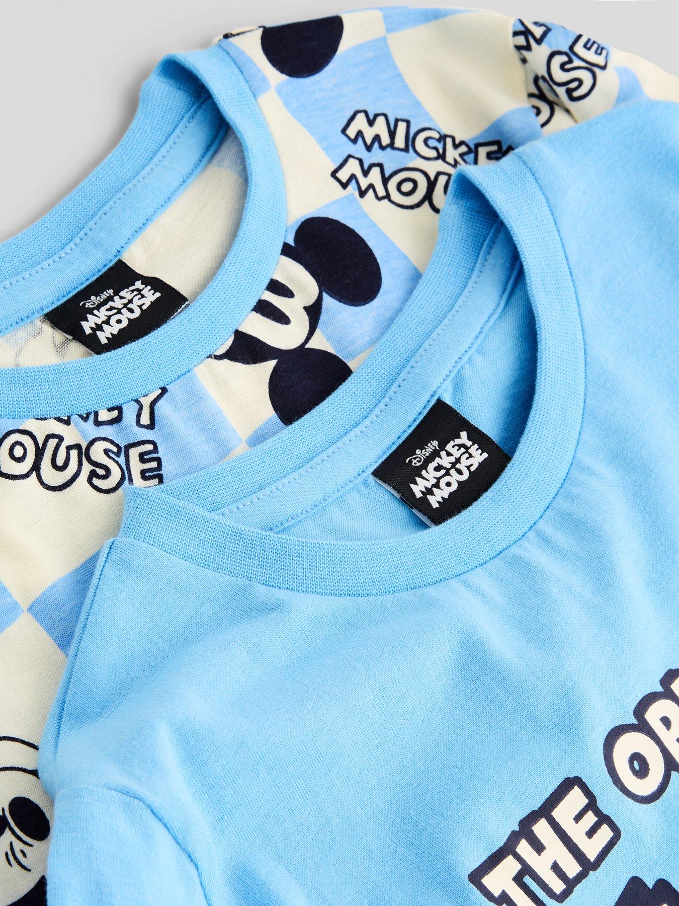 Image 4 of 5 of The Very Collection Boys 2 Pack Mickey Mouse Pyjamas - Blue