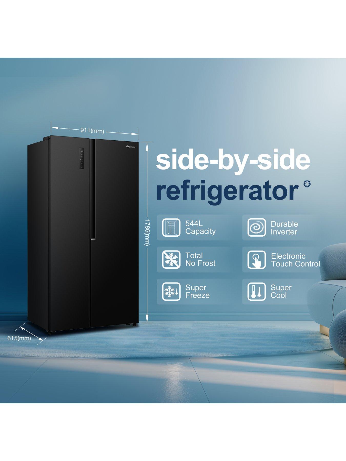 Image 2 of 7 of Fridgemaster Fridgemaster MS91558EB American Side By Side &nbsp;Black- E Rated