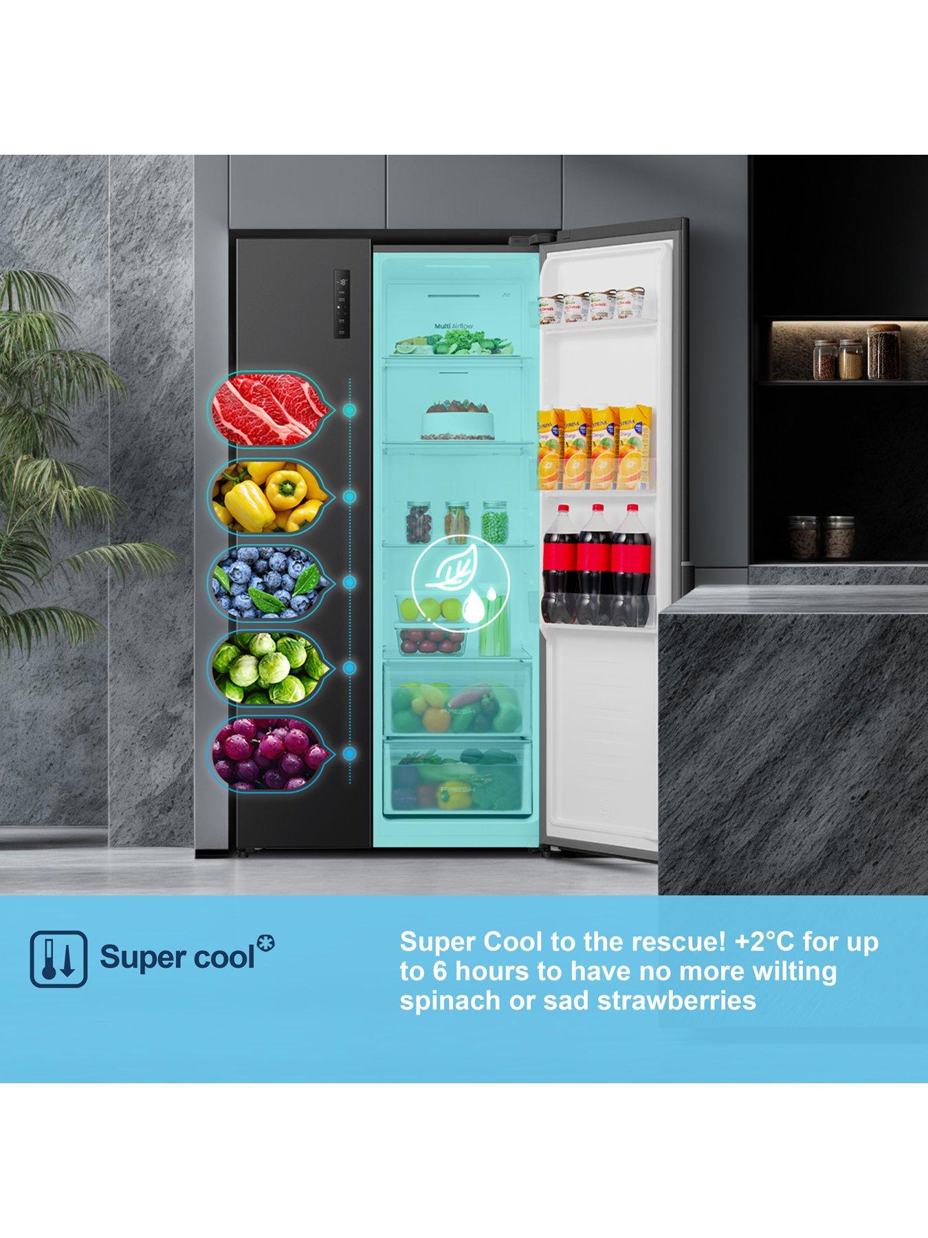 Image 5 of 7 of Fridgemaster Fridgemaster MS91558EB American Side By Side &nbsp;Black- E Rated