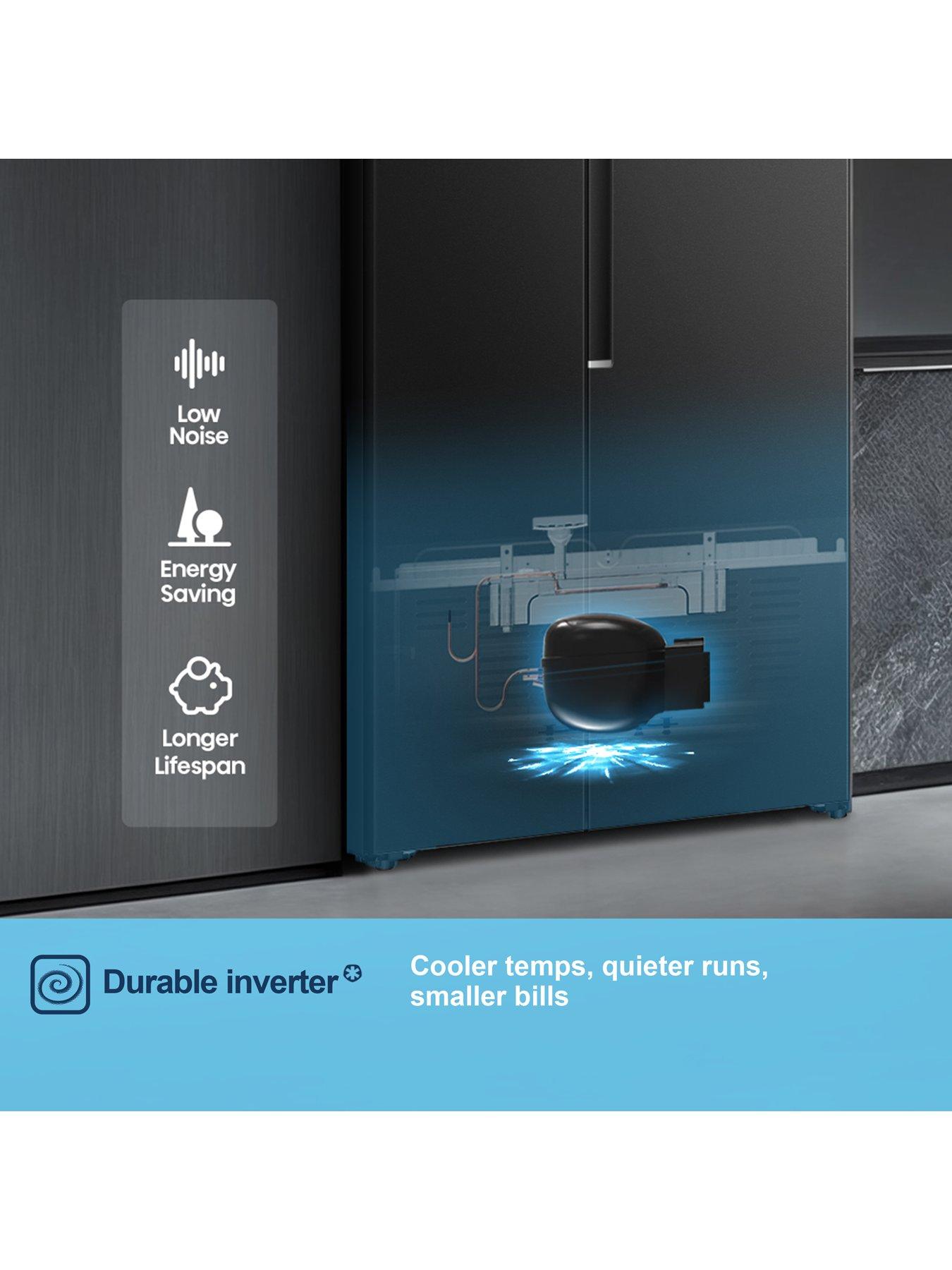 Image 6 of 7 of Fridgemaster Fridgemaster MS91558EB American Side By Side &nbsp;Black- E Rated