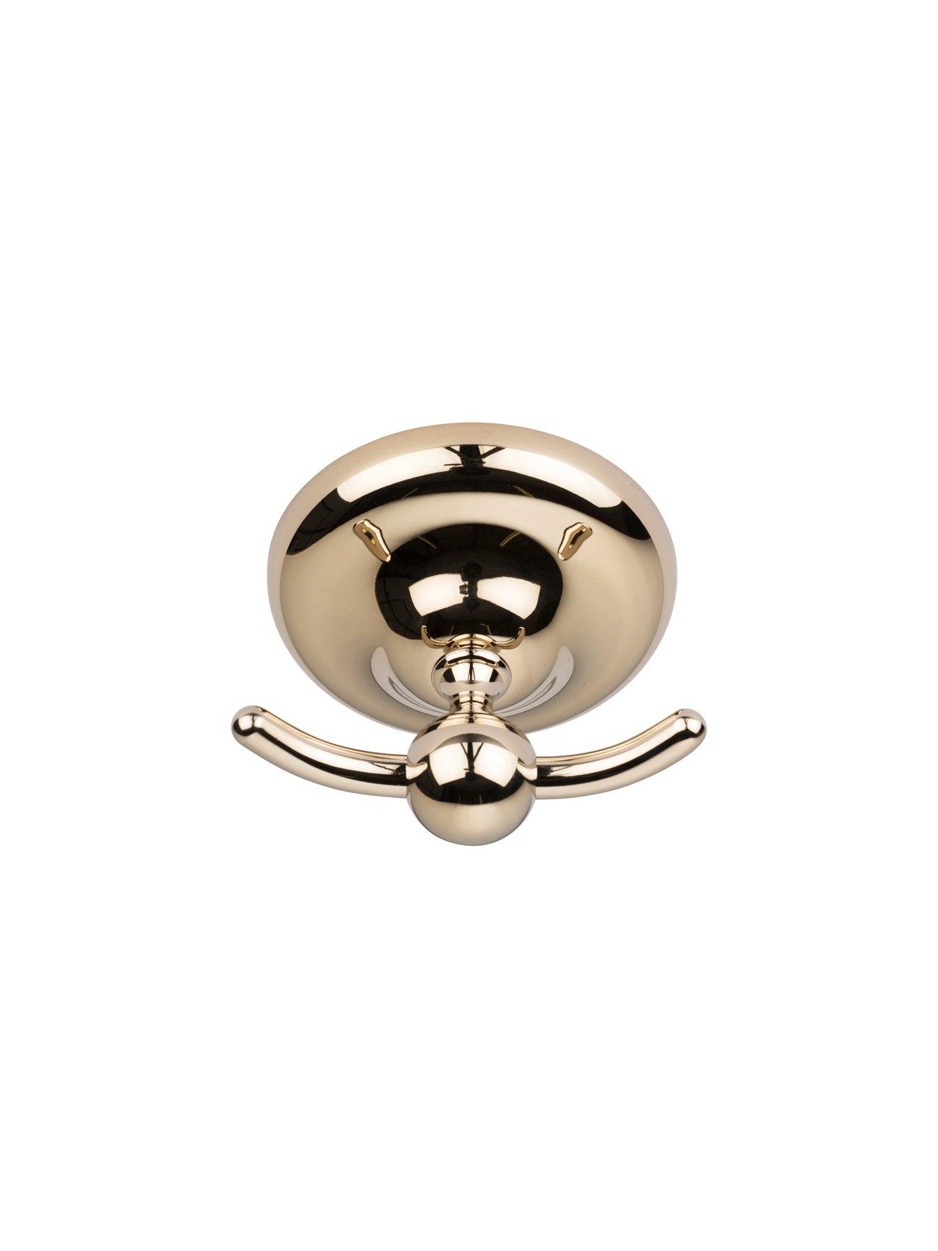 Image 4 of 5 of Croydex Flexi-fix Grosvenor Gold Double Robe Hook