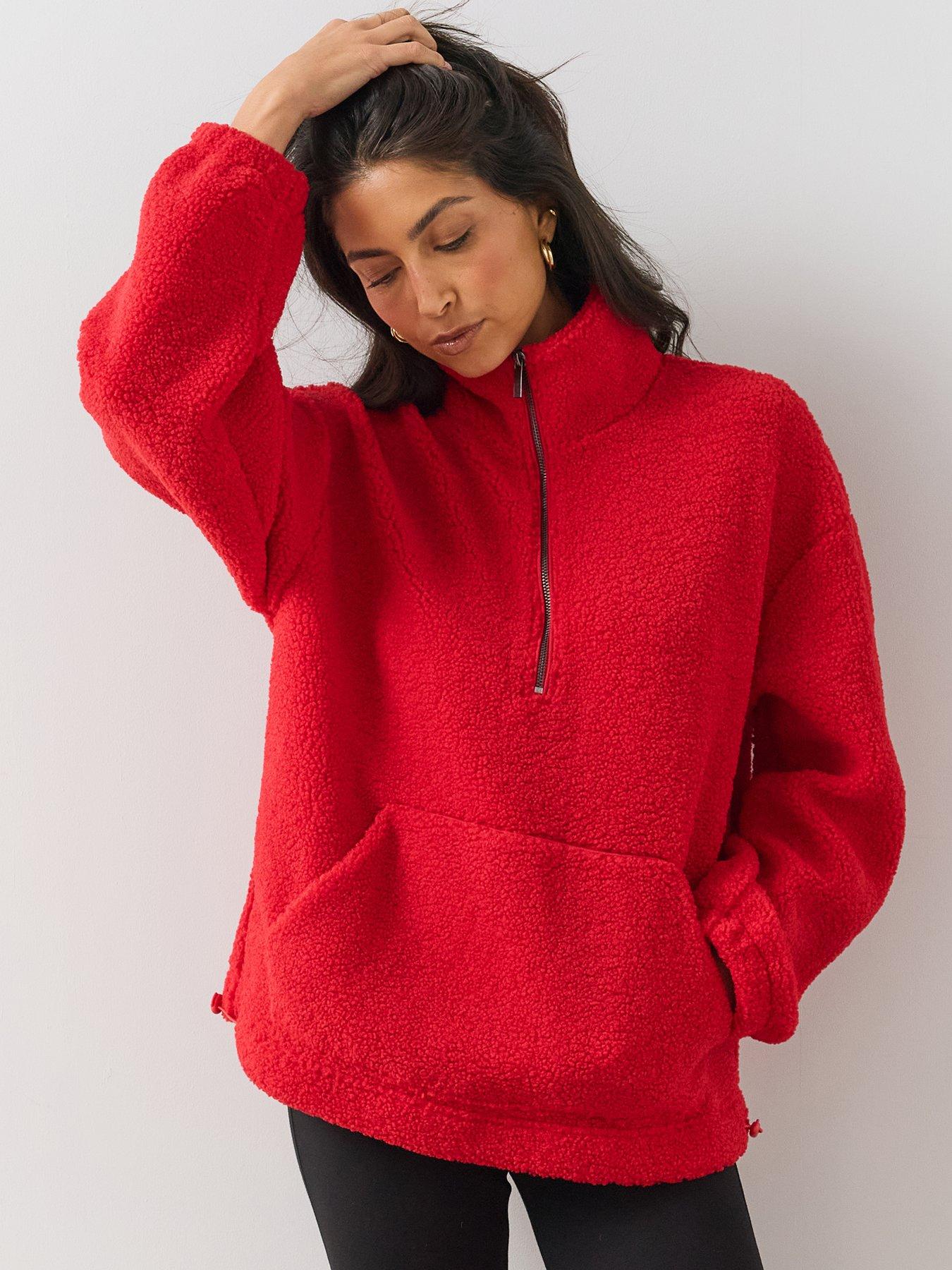 Image 6 of 6 of The Very Collection High Neck Drawstring Waist Borg
