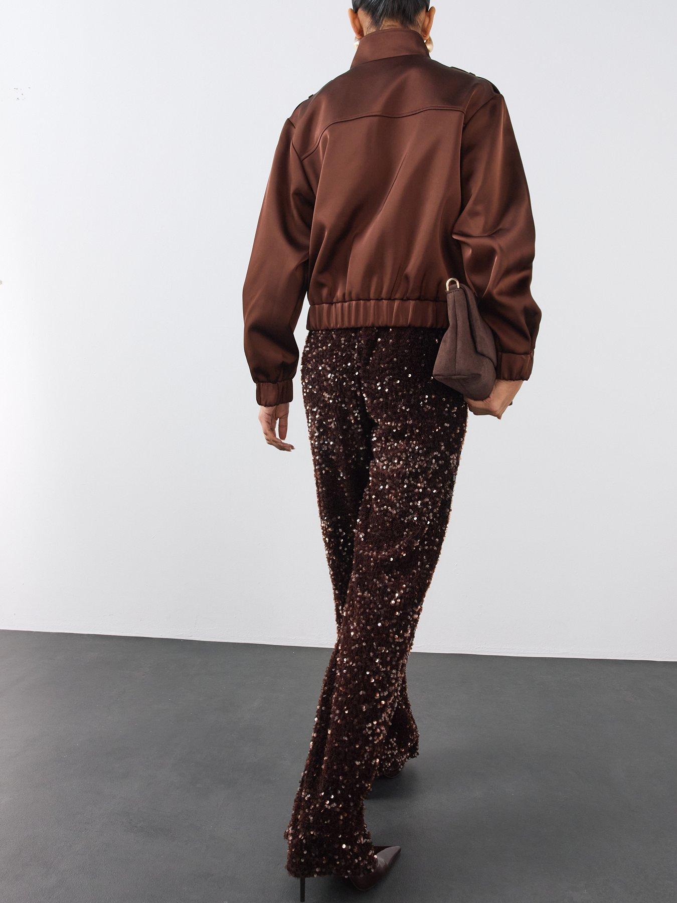Image 2 of 6 of The Very Collection Sequin Wide Leg Jogger