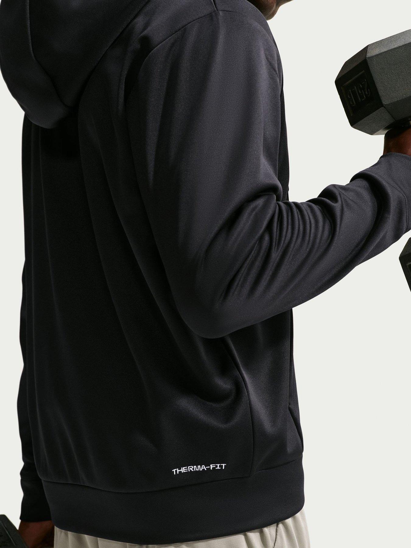 Image 5 of 5 of Nike Mens Therma-FIT Flex Full-Zip Hooded Training Hoodie - Black