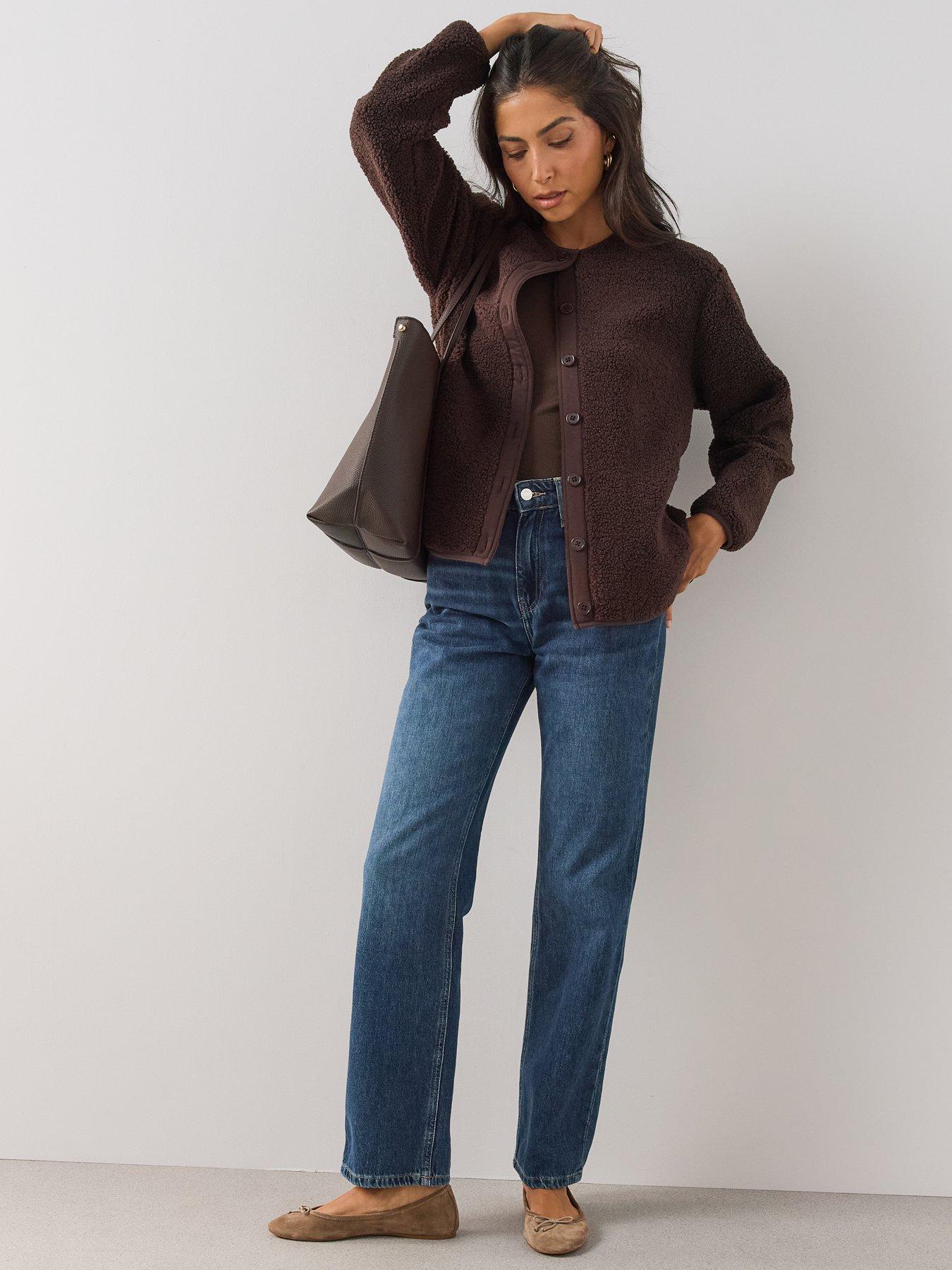 Image 3 of 6 of The Very Collection Button Through Borg Jacket