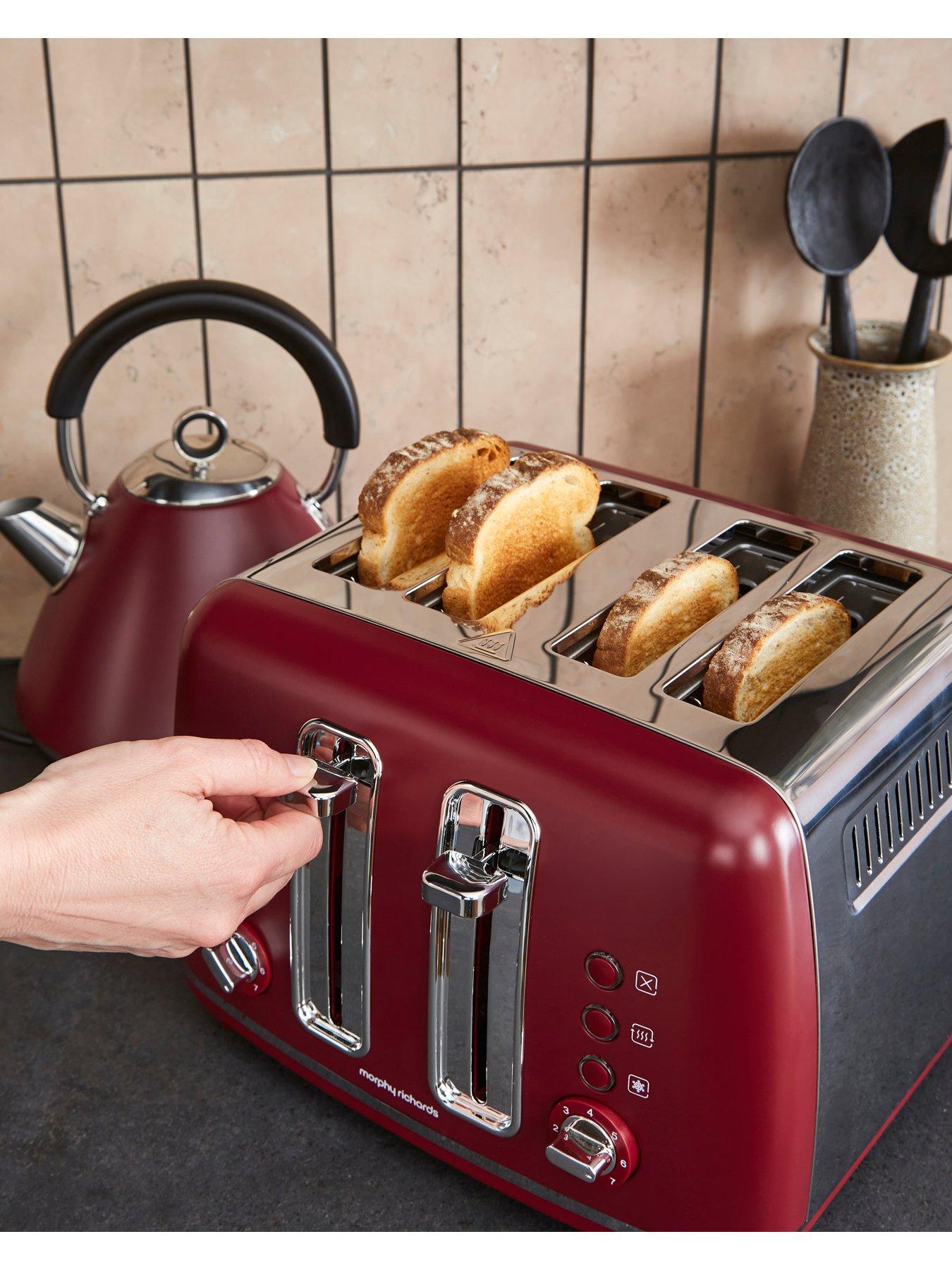 Morphy Richards Accents Pyramid Kettle & Toaster Rhubarb | Very