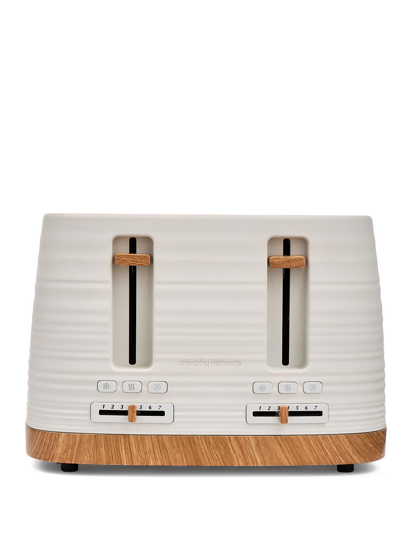 Morphy Richards Clay 4-Slice White Toaster - China Clay