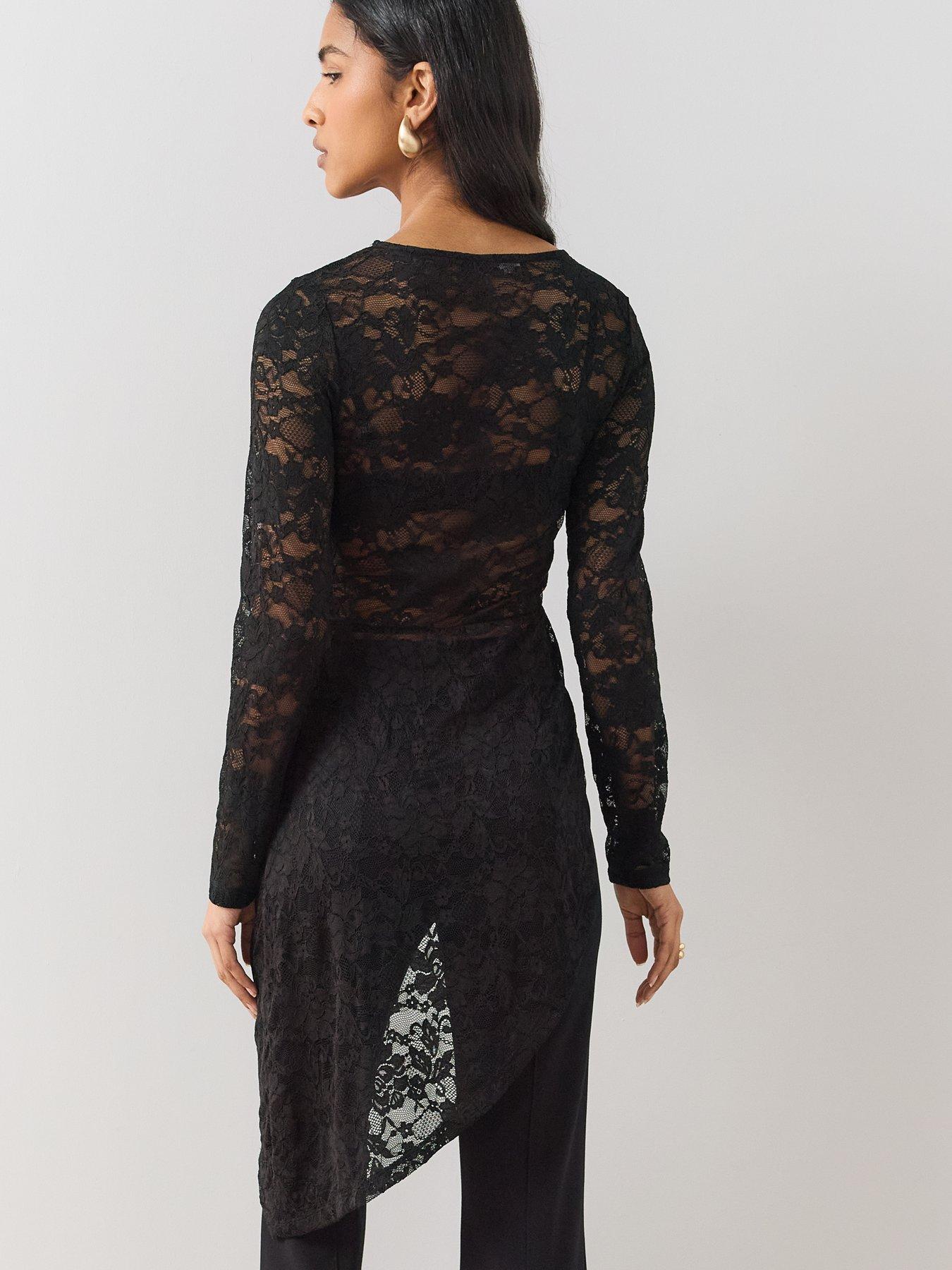 Image 2 of 6 of The Very Collection Lace Maxi Long Sleeve Top