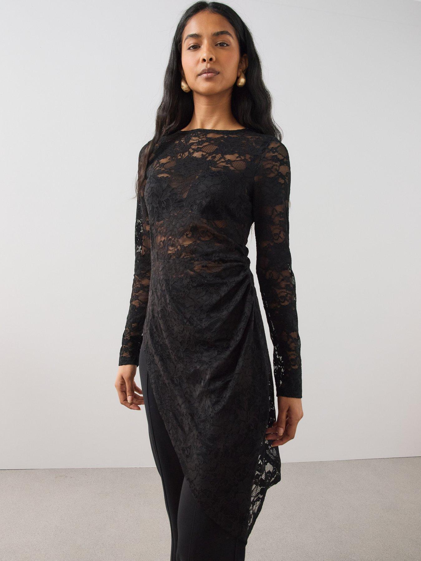Image 4 of 6 of The Very Collection Lace Maxi Long Sleeve Top