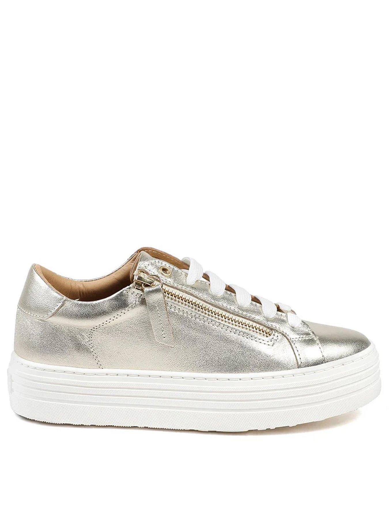 Jones Bootmaker Amalia Flatform Trainer - Gold