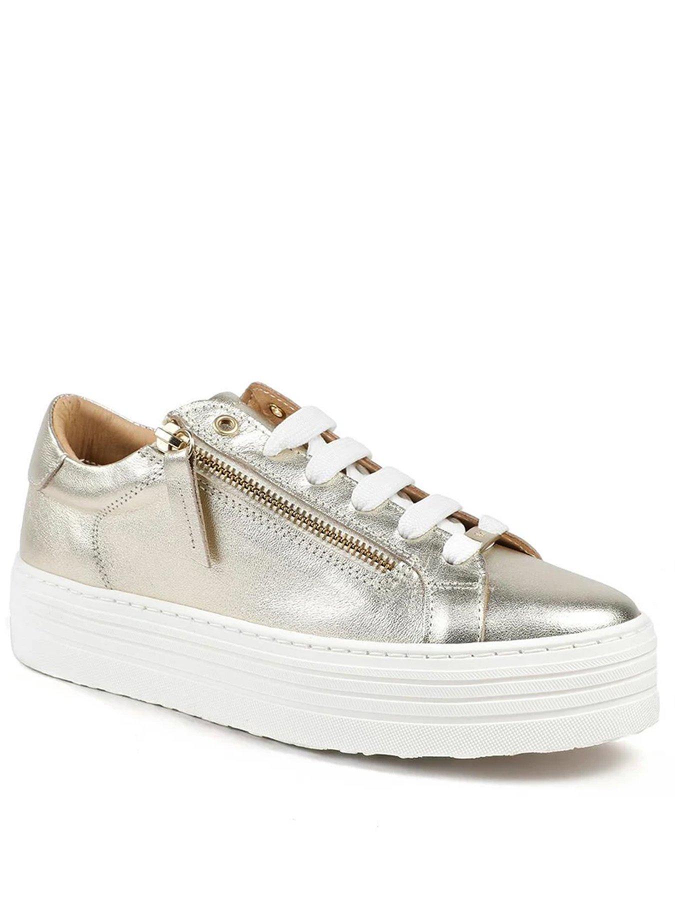 Image 2 of 6 of Jones Bootmaker Amalia Flatform Trainer - Gold