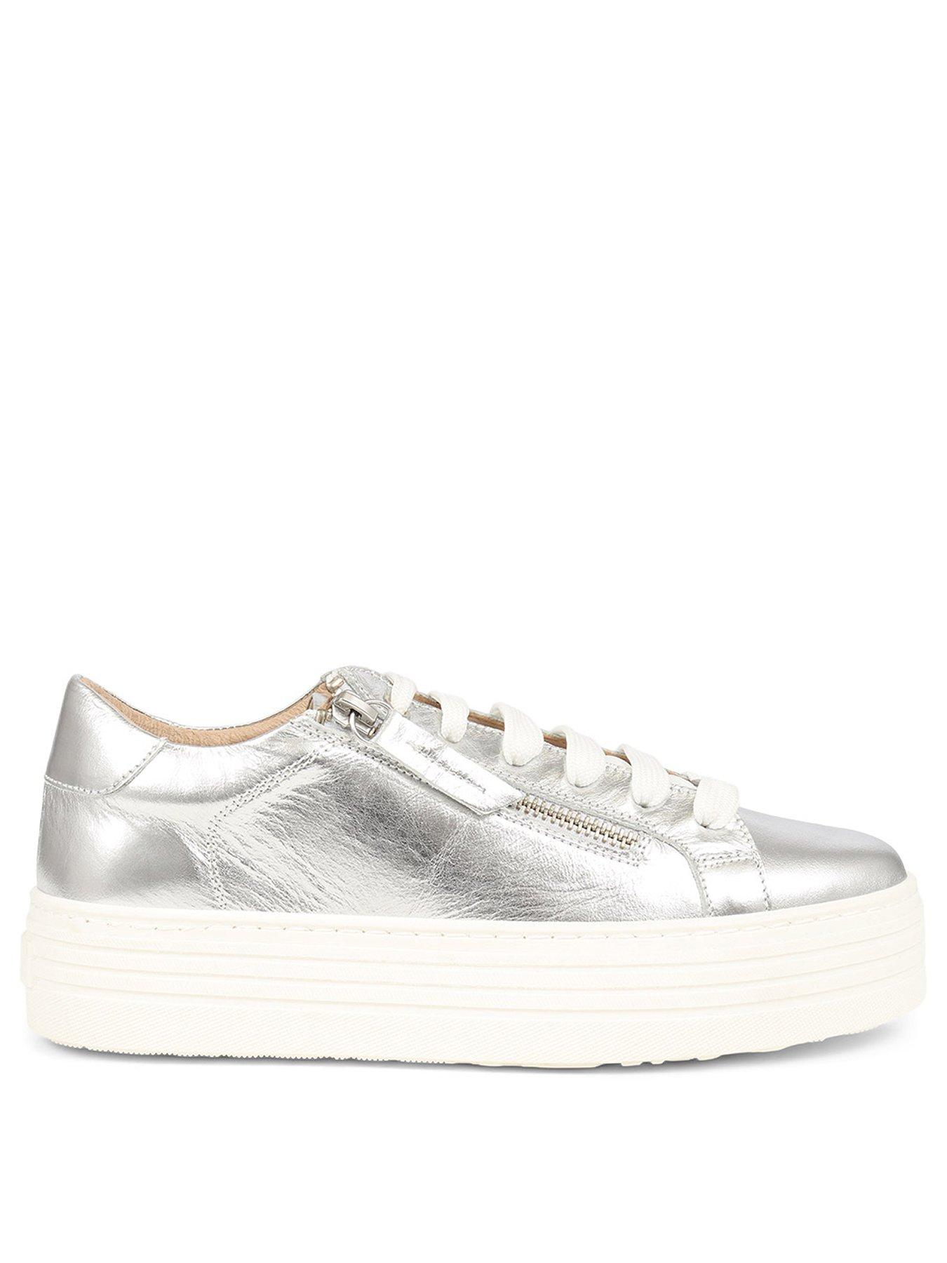 Image 2 of 6 of Jones Bootmaker Amalia Flatform Trainer - Silver