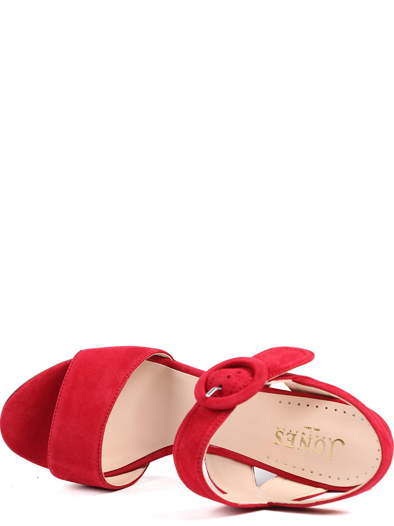 Image 4 of 5 of Jones Bootmaker Garnett Block Heel Buckle Sandal - Red
