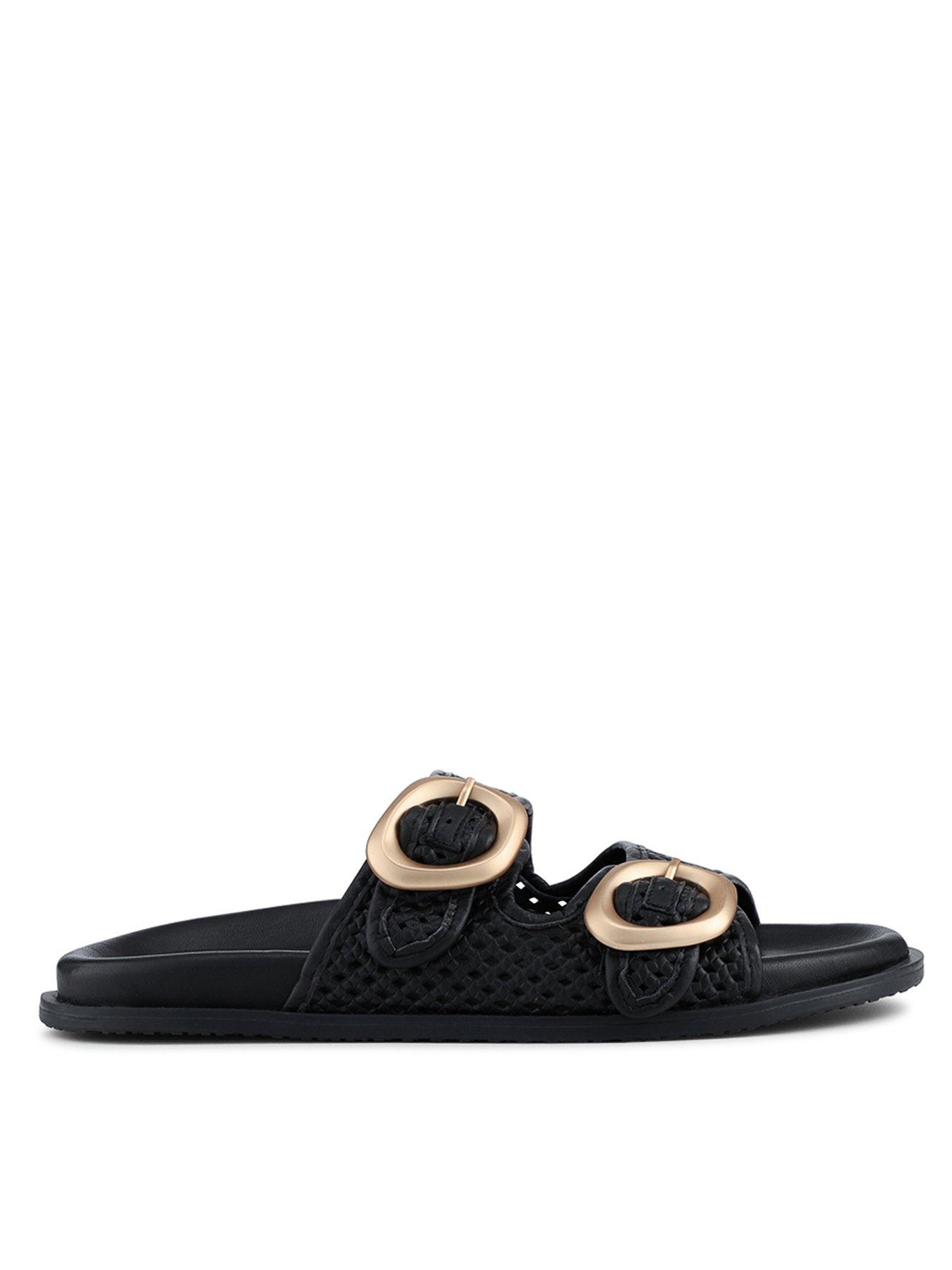 Image 1 of 6 of Jones Bootmaker Gisela Buckle Flat Sandal - Black