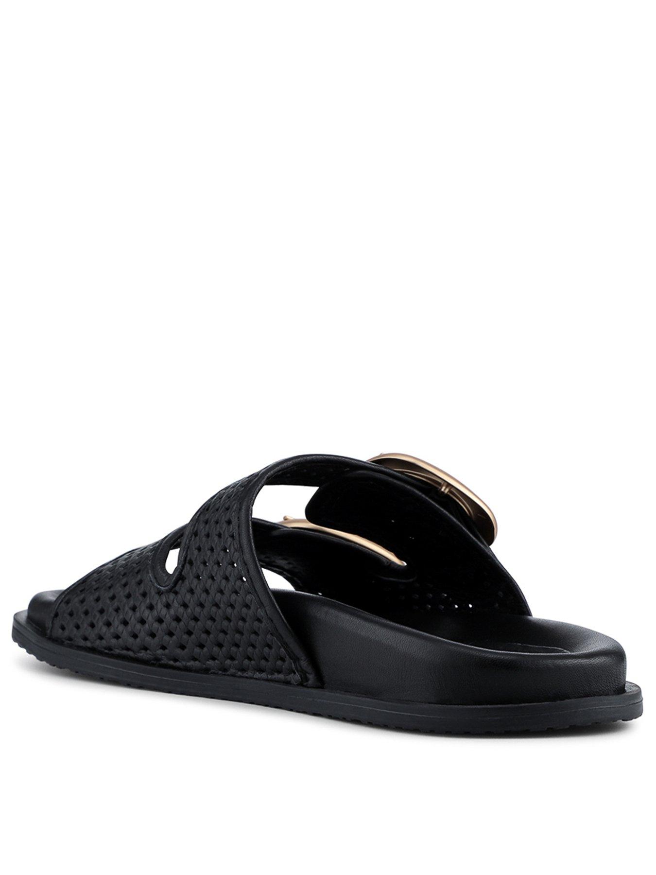 Image 3 of 6 of Jones Bootmaker Gisela Buckle Flat Sandal - Black